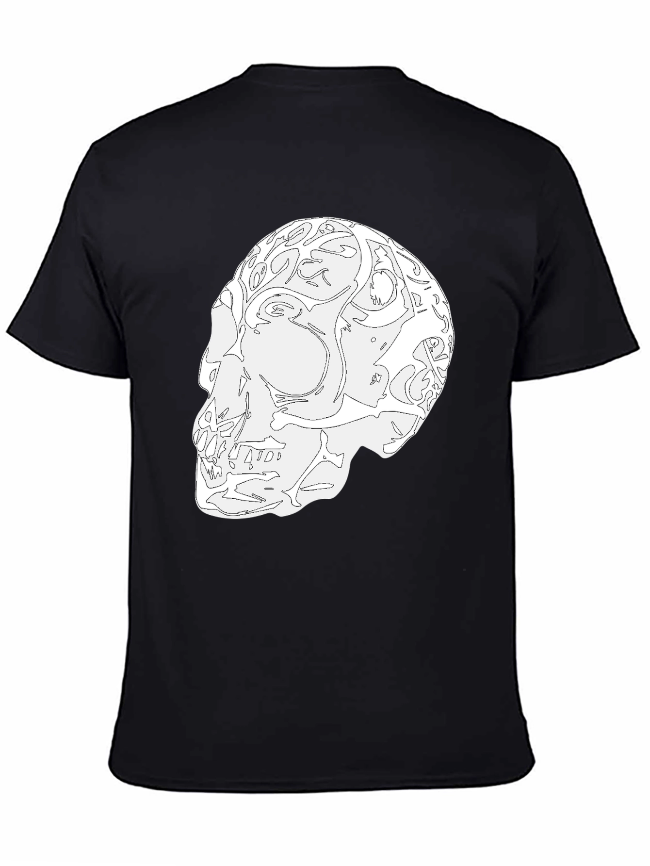 Skull Graphic Black T-Shirt - Unique Artistic Design