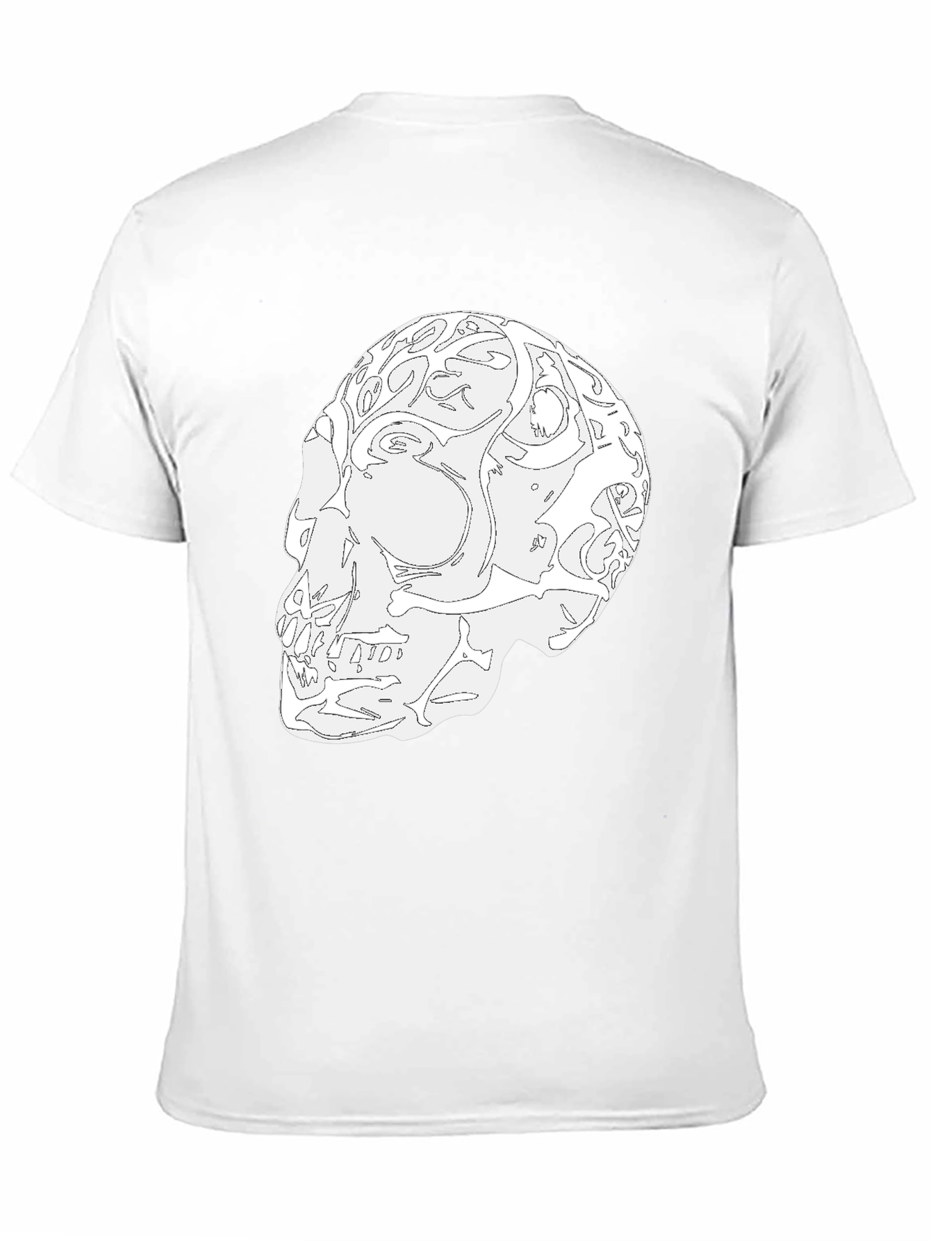 Skull Graphic Black T-Shirt - Unique Artistic Design