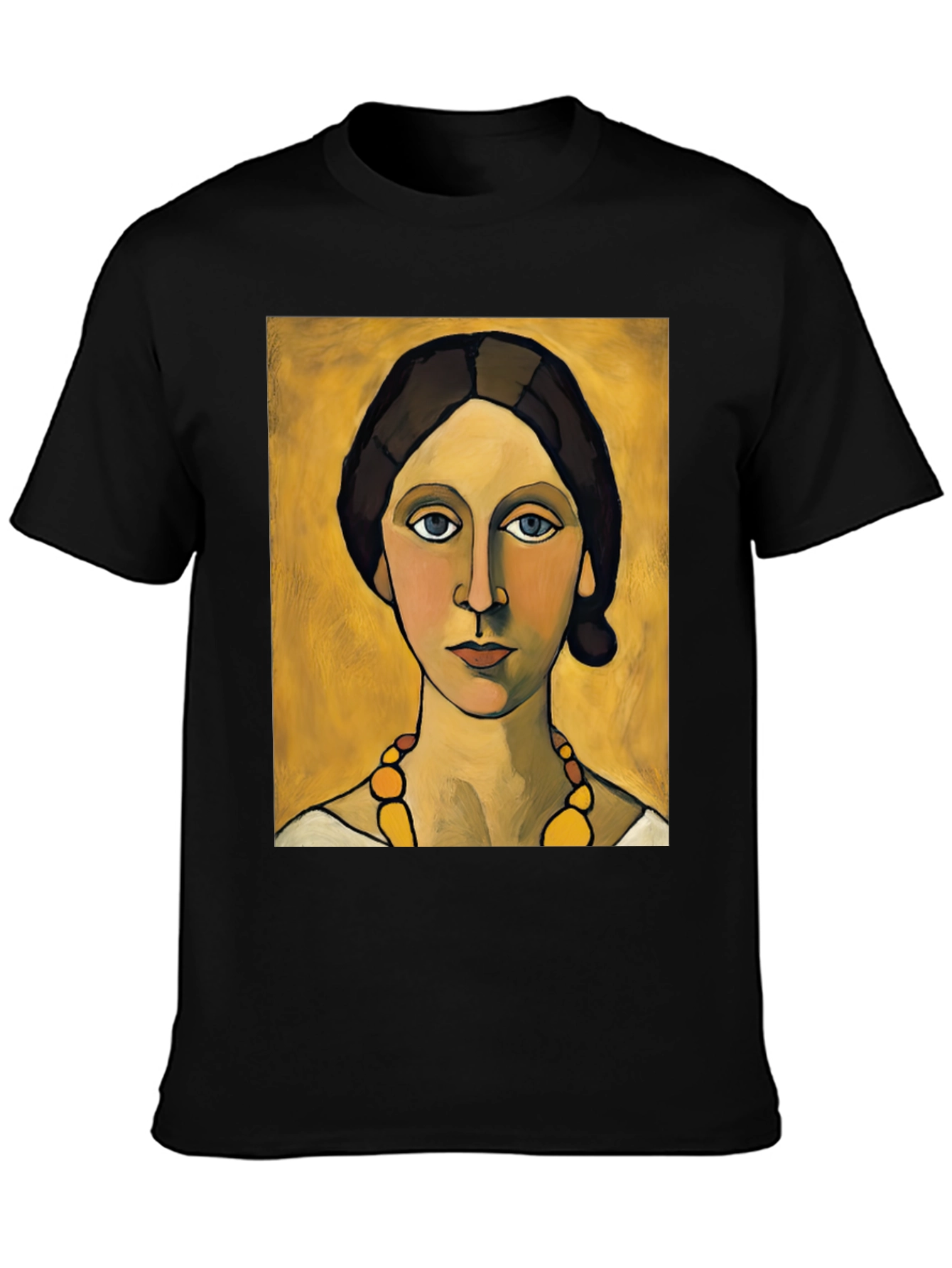 Woman with Necklace Portrait Graphic T-Shirt