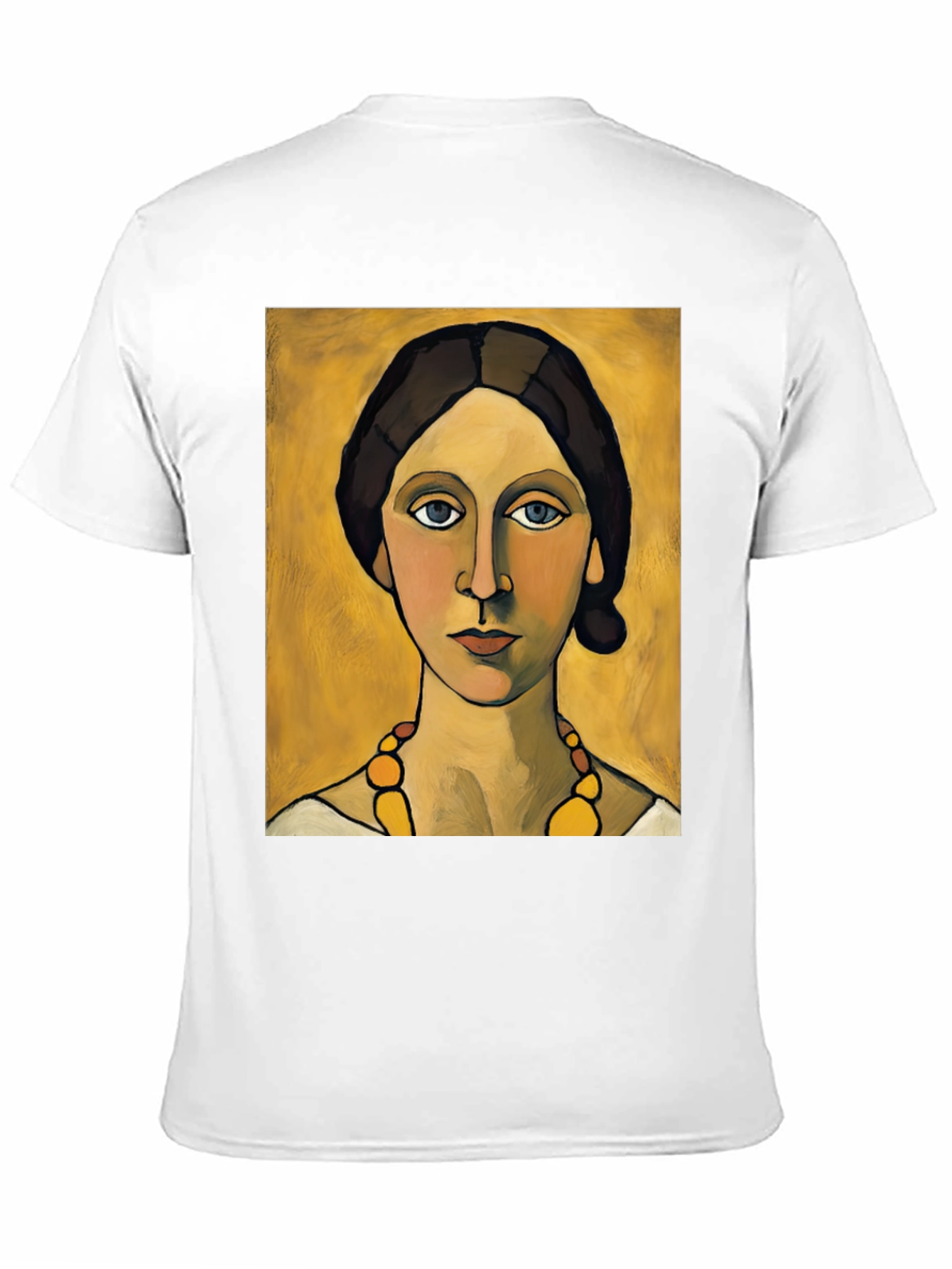 Woman with Necklace Portrait Graphic T-Shirt