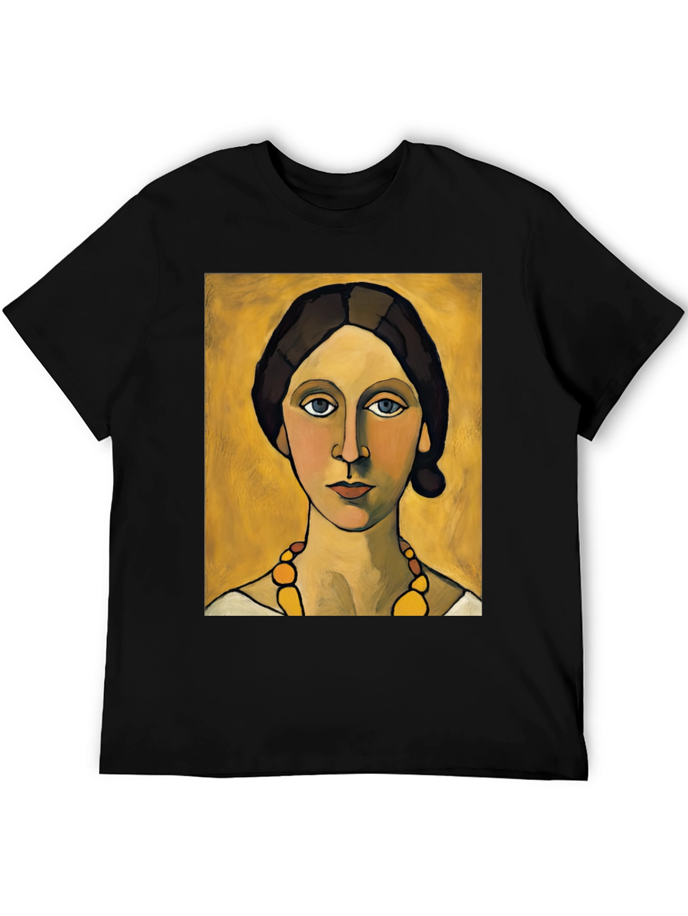 Woman with Necklace Portrait Graphic T-Shirt