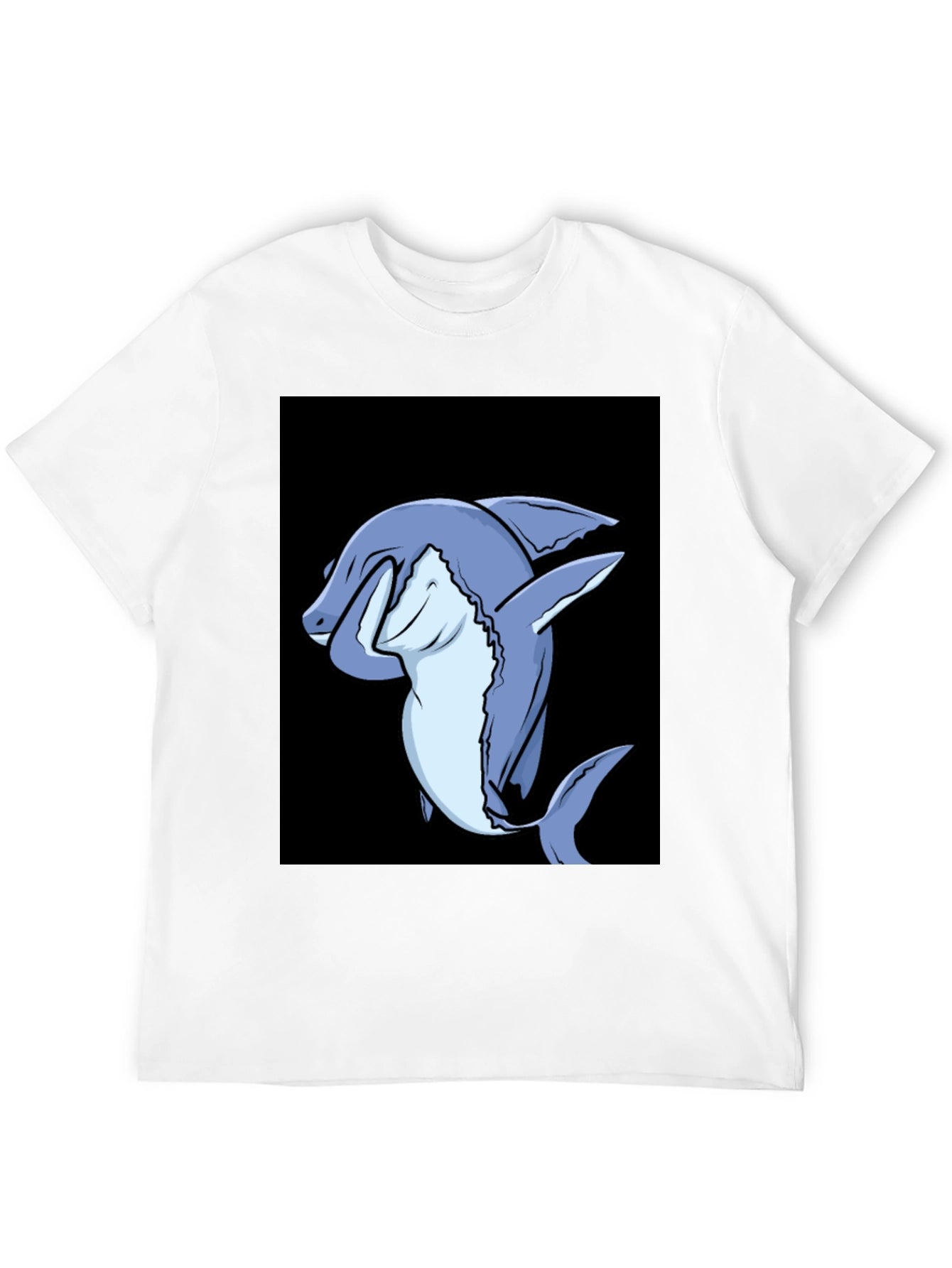 Dabbing Shark Graphic Tee - Mens Black T-Shirt