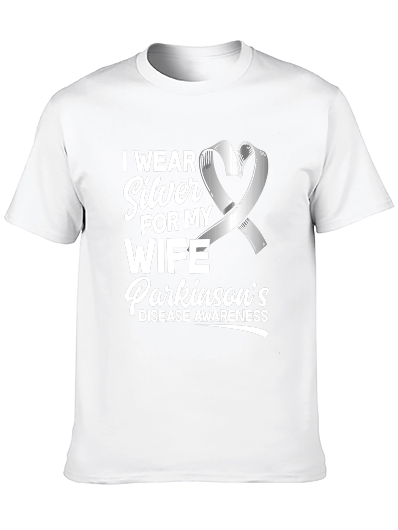 Parkinsons Awareness T-Shirt - Silver Ribbon