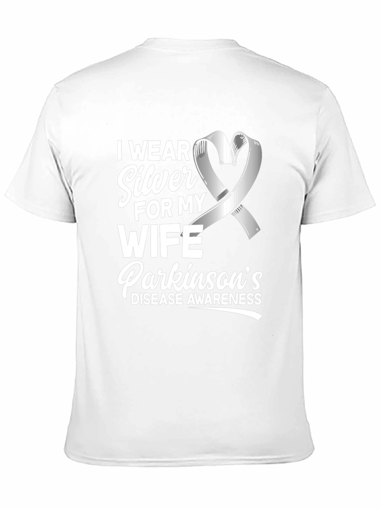 Parkinsons Awareness T-Shirt - Silver Ribbon