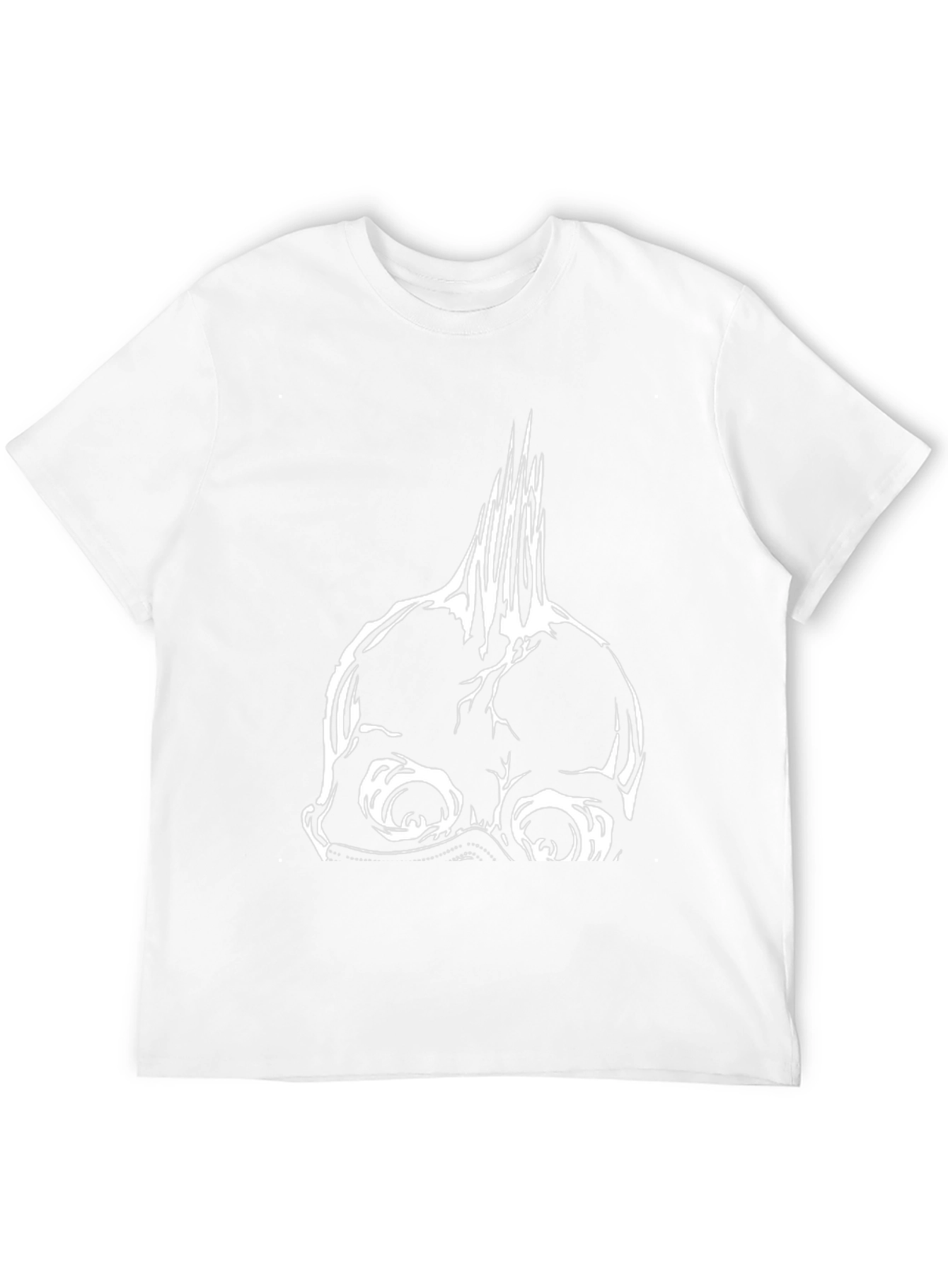 Edgy Punk Skull Graphic Tee - Black Cotton