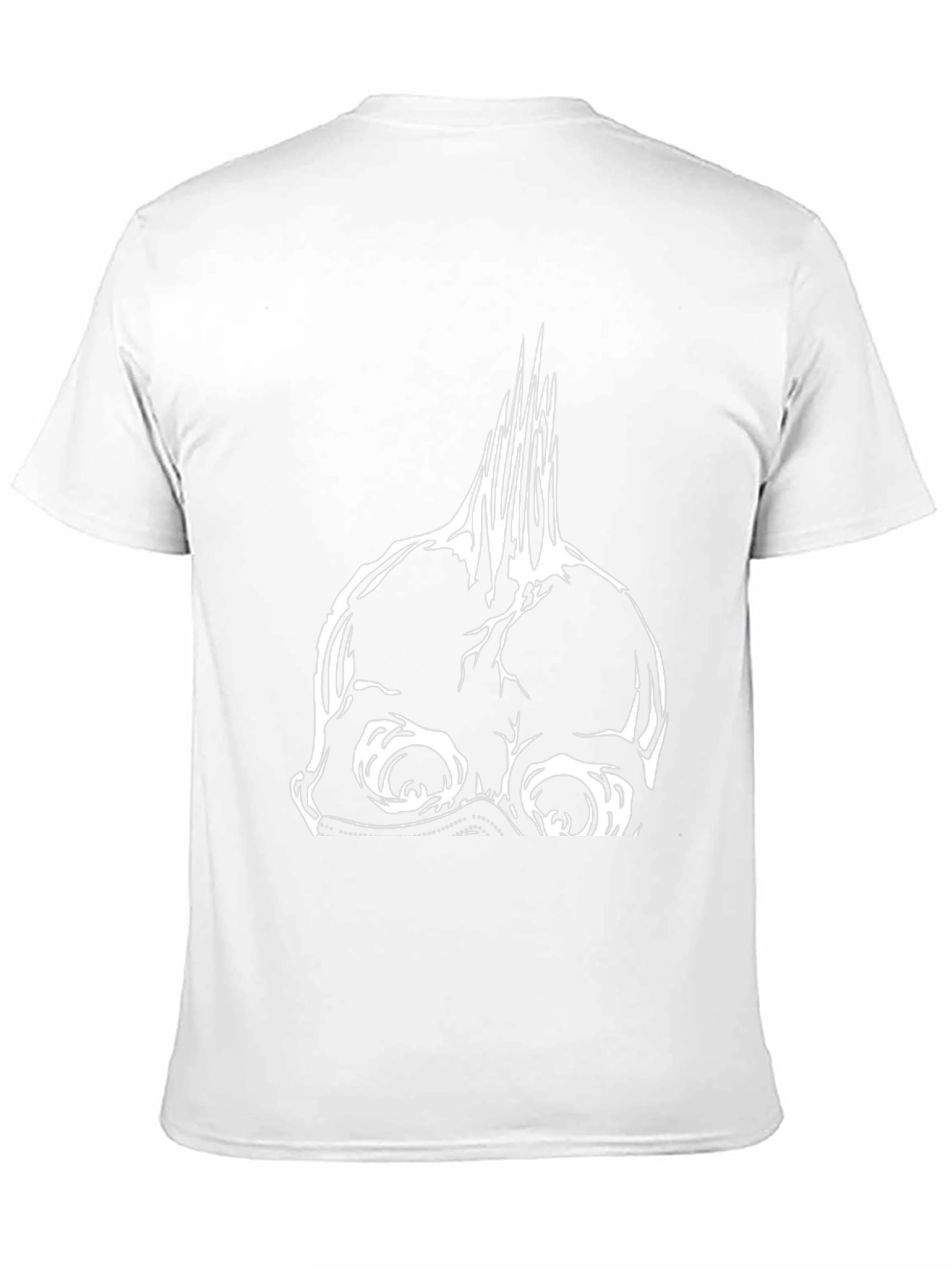 Edgy Punk Skull Graphic Tee - Black Cotton