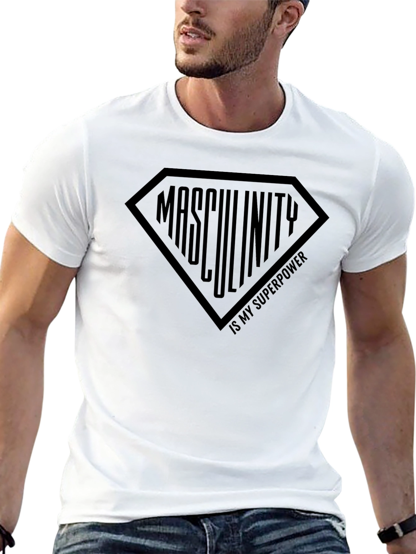 Masculinity is My Superpower Black T-Shirt