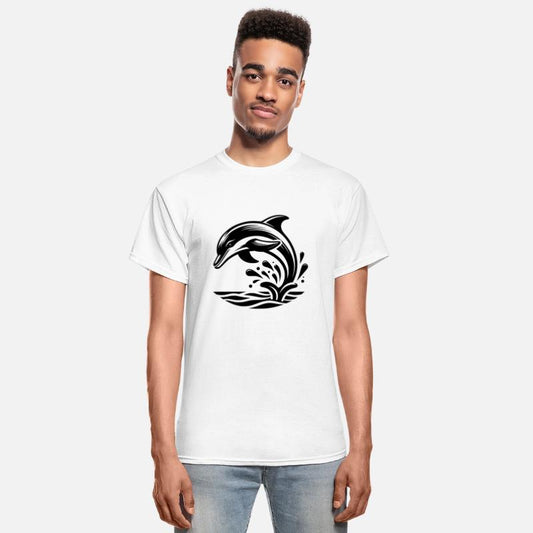 Elegant Jumping Tattoo Dolphin