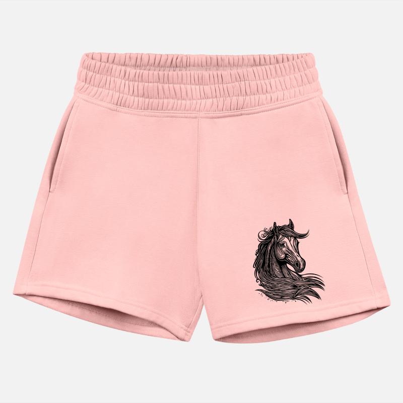 Elegant Mares Portrait With Mane In The Wind