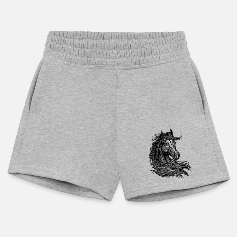 Elegant Mares Portrait With Mane In The Wind