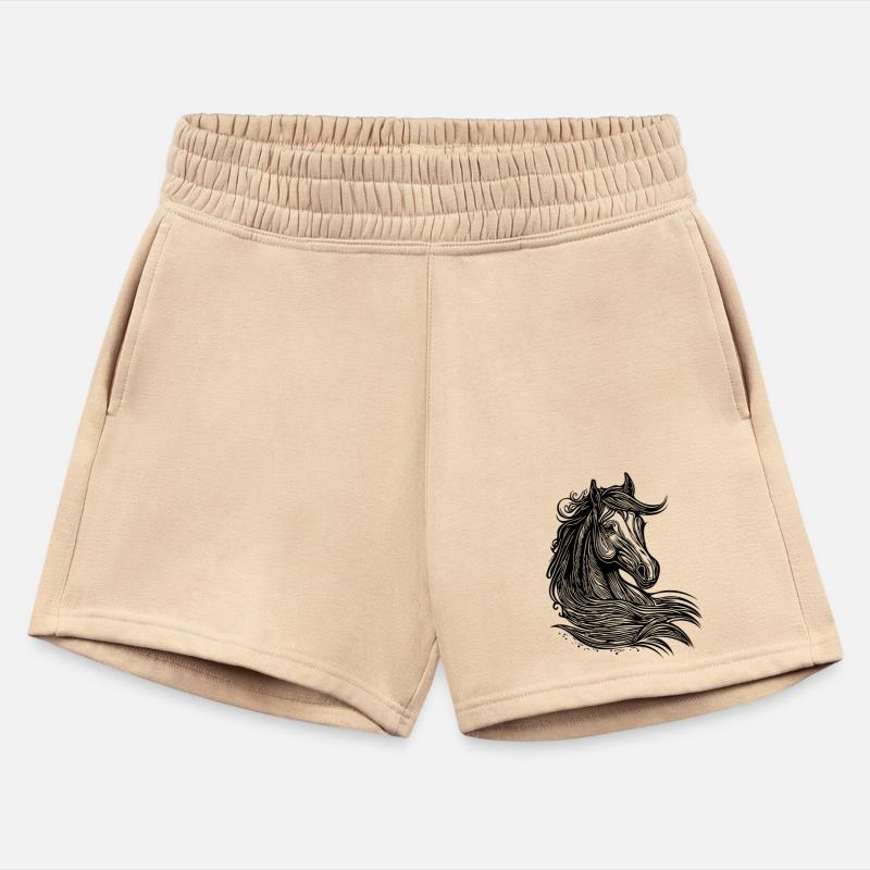 Elegant Mares Portrait With Mane In The Wind