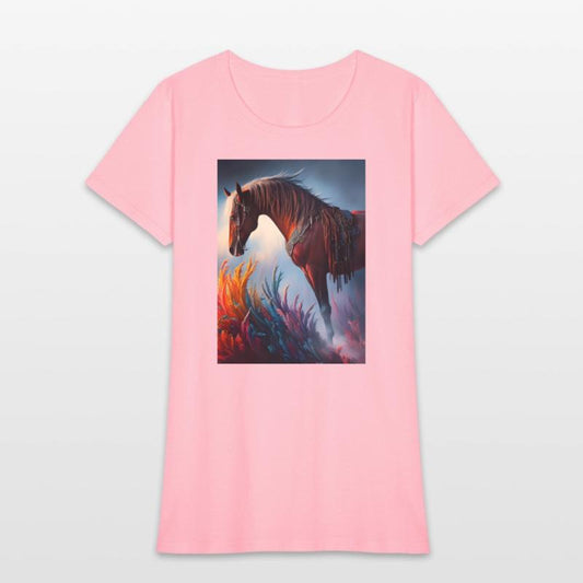 Elegant Prismatic Arabian Horse Digital Art