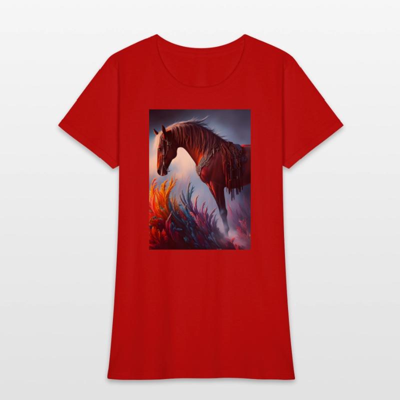 Elegant Prismatic Arabian Horse Digital Art