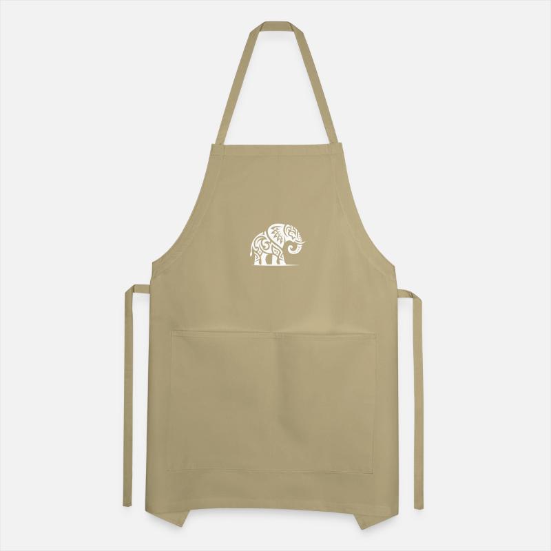 Elegant Tattoo Elephant With Large Tusks