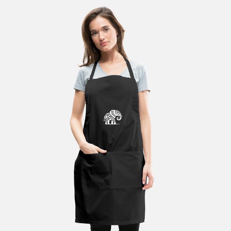 Elegant Tattoo Elephant With Large Tusks