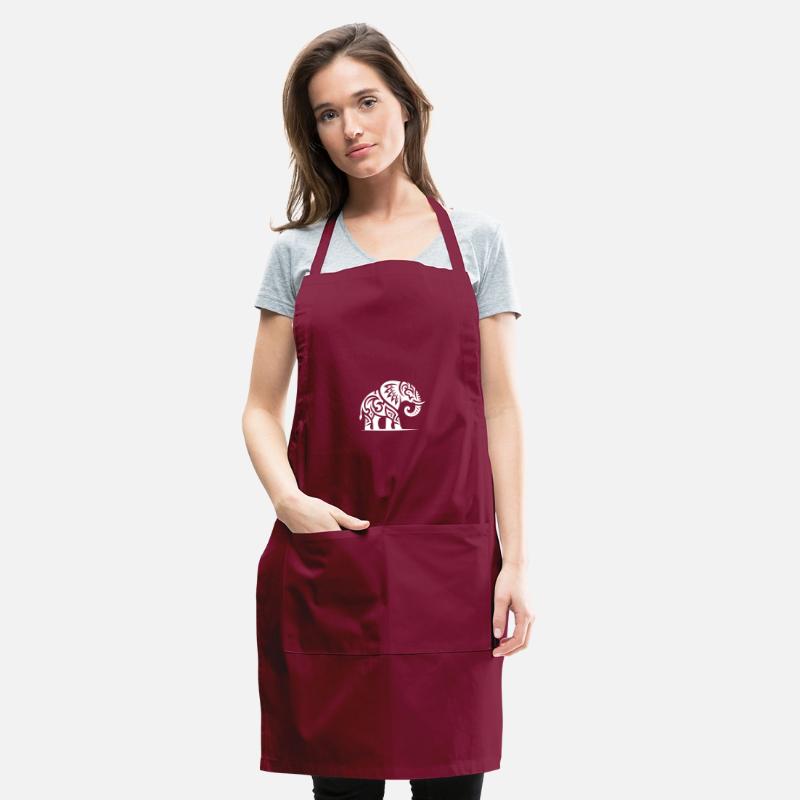 Elegant Tattoo Elephant With Large Tusks