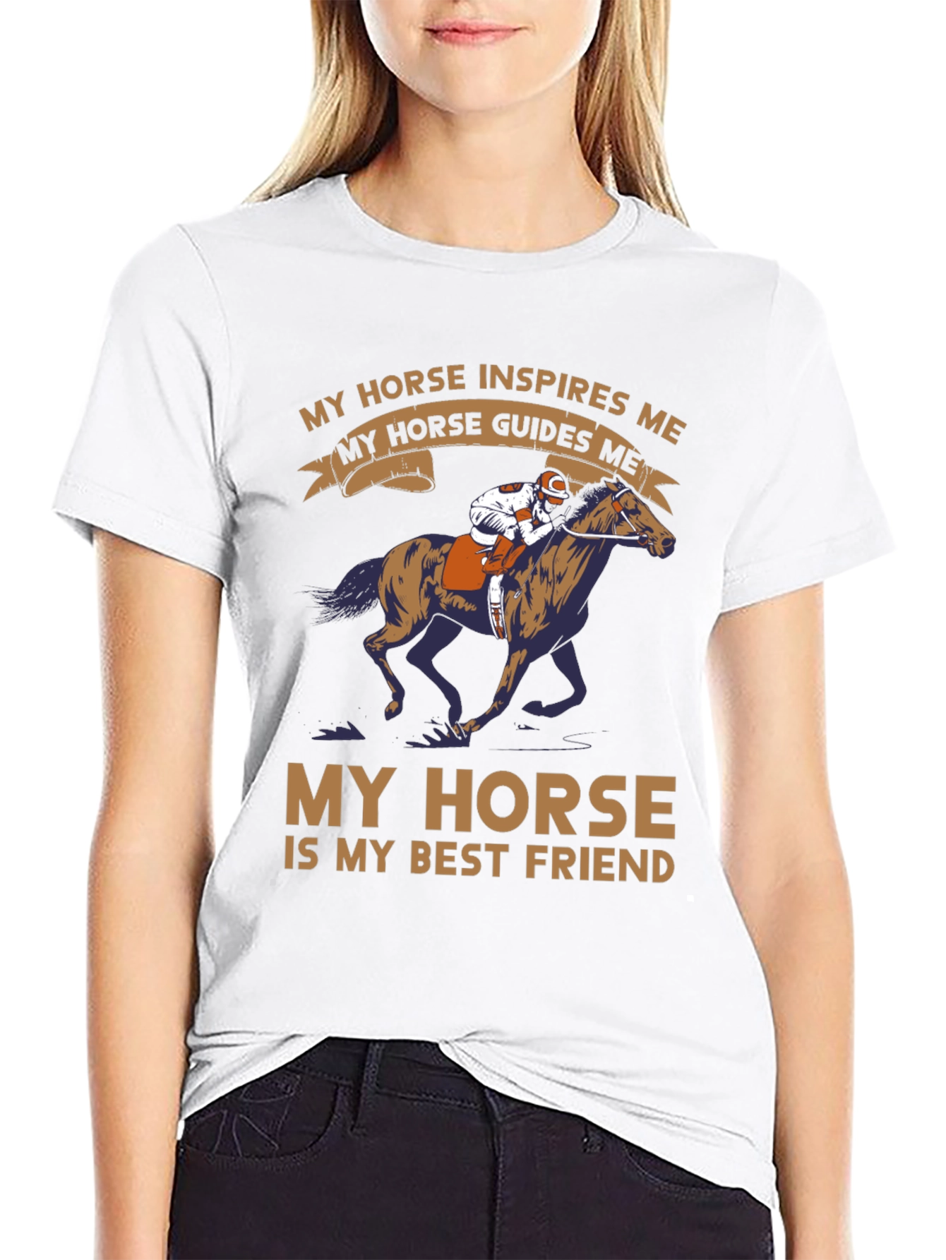 Horse Lover T-Shirt: Inspires & Guides Me