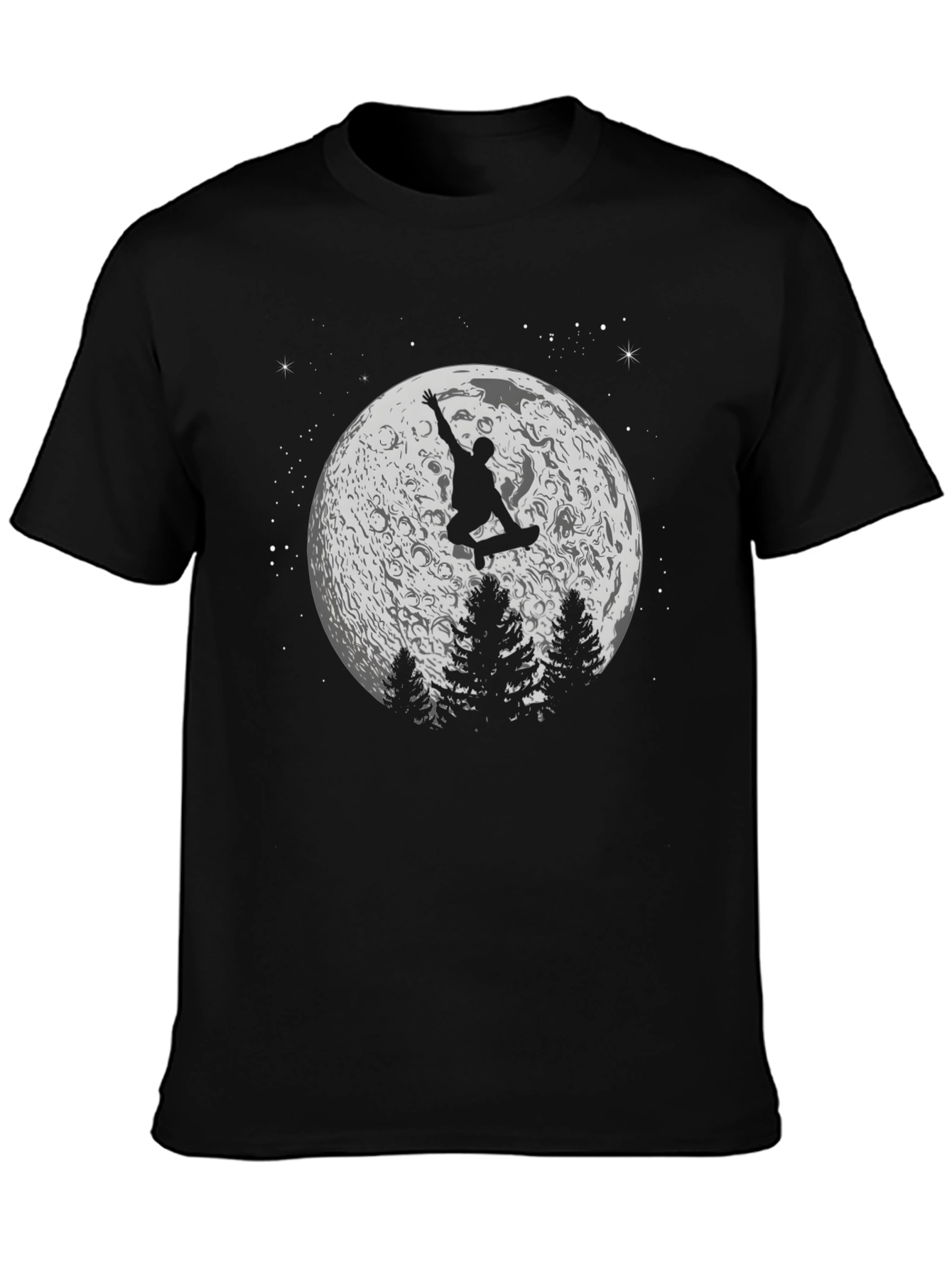 Skateboarding on the Moon Graphic T-Shirt