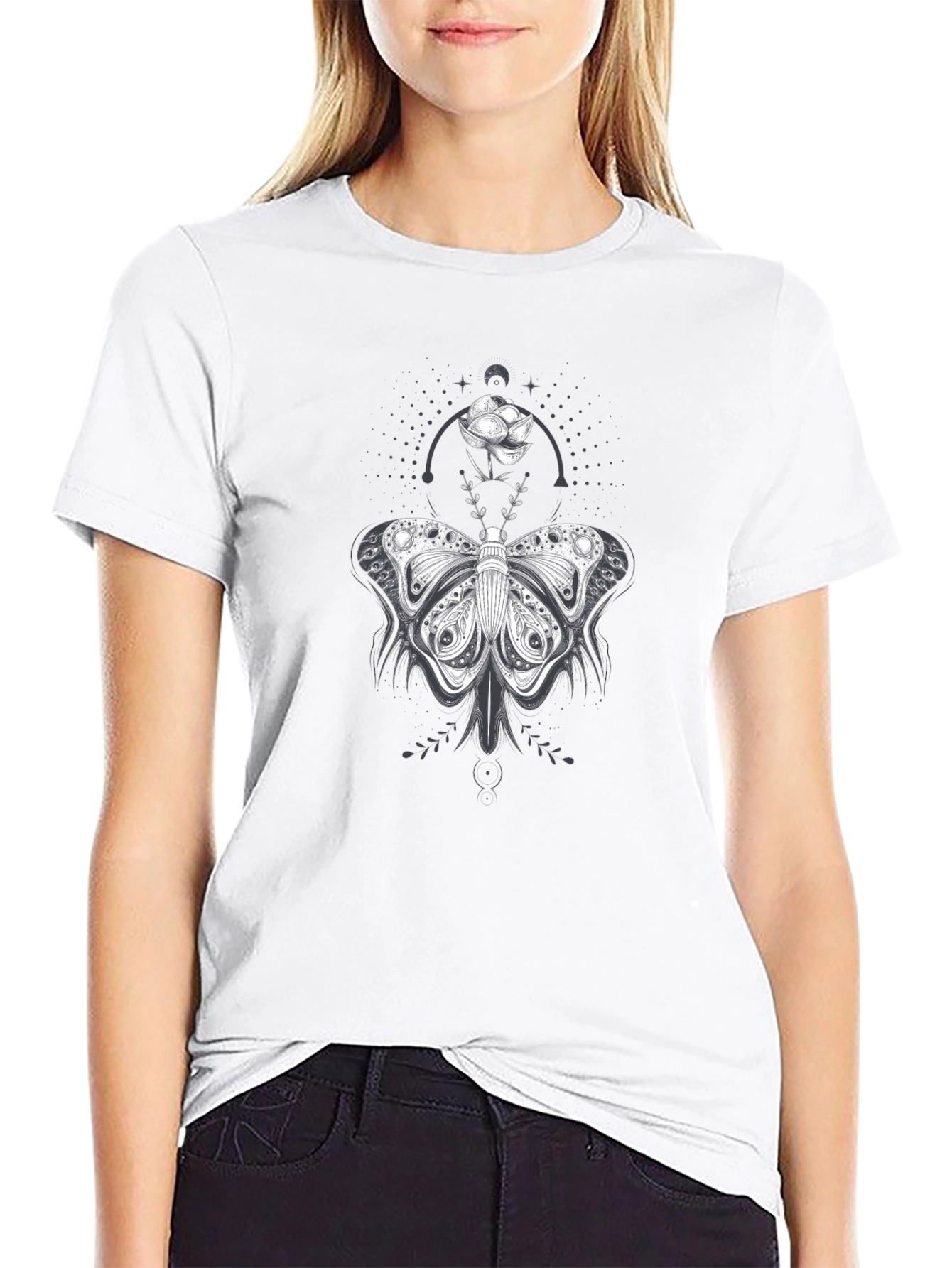 Butterfly Rose Graphic Tee