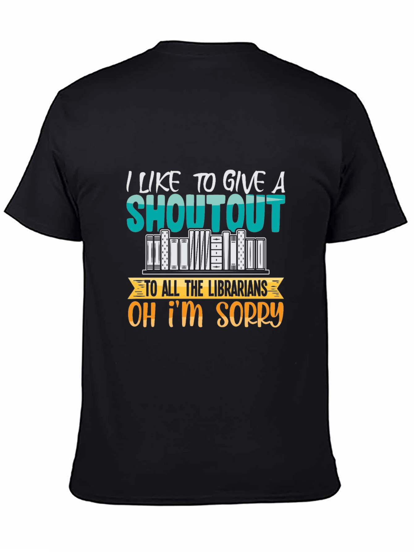 Librarian Shoutout Graphic Tee - Black