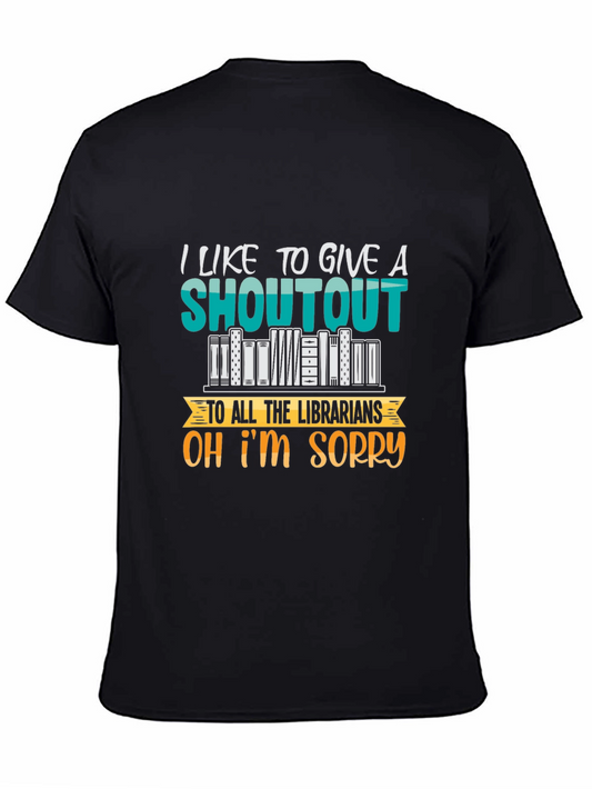Librarian Shoutout Graphic Tee - Black