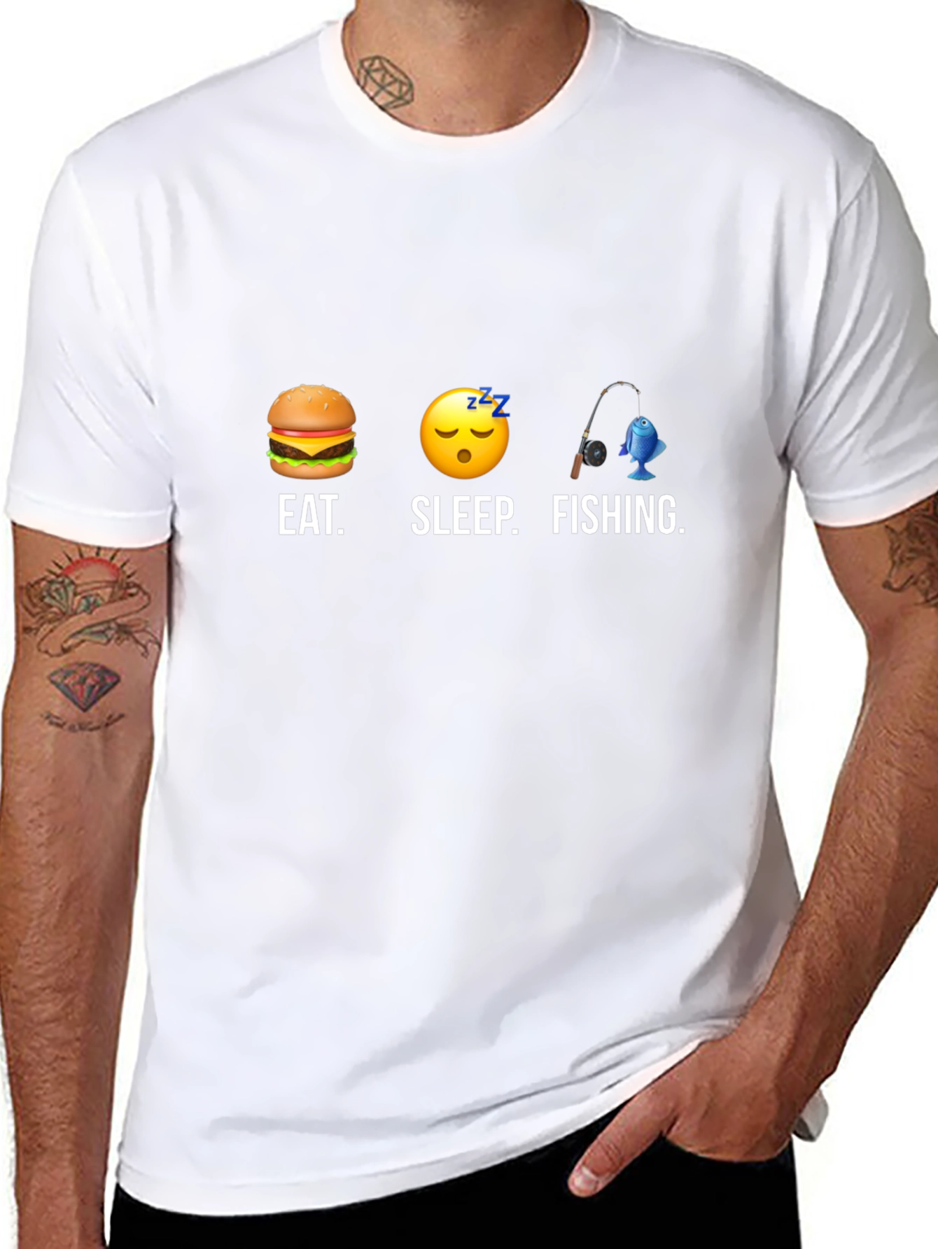 Eat Sleep Fishing T-Shirt - Funny Angler Tee