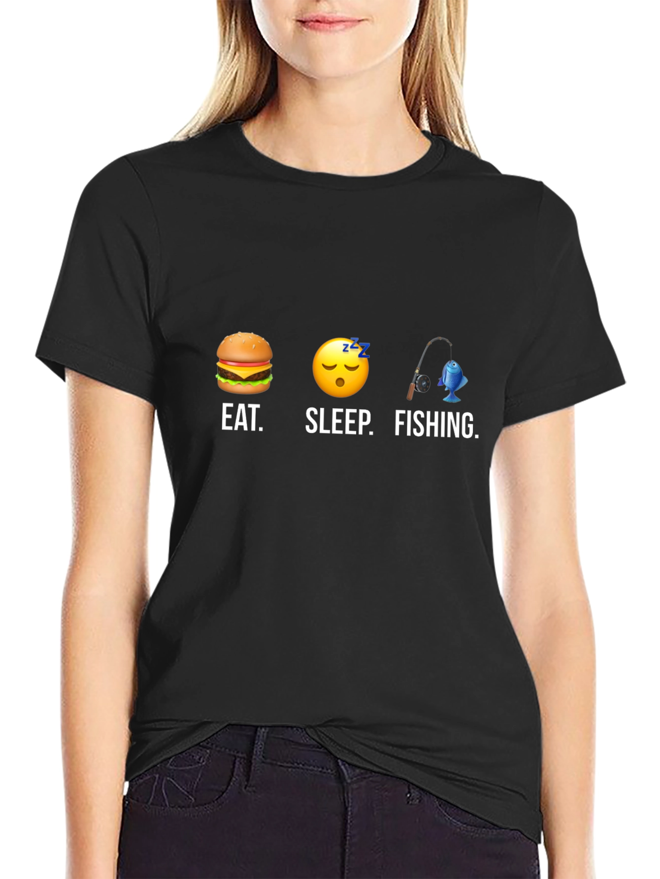 Eat Sleep Fishing T-Shirt - Funny Angler Tee