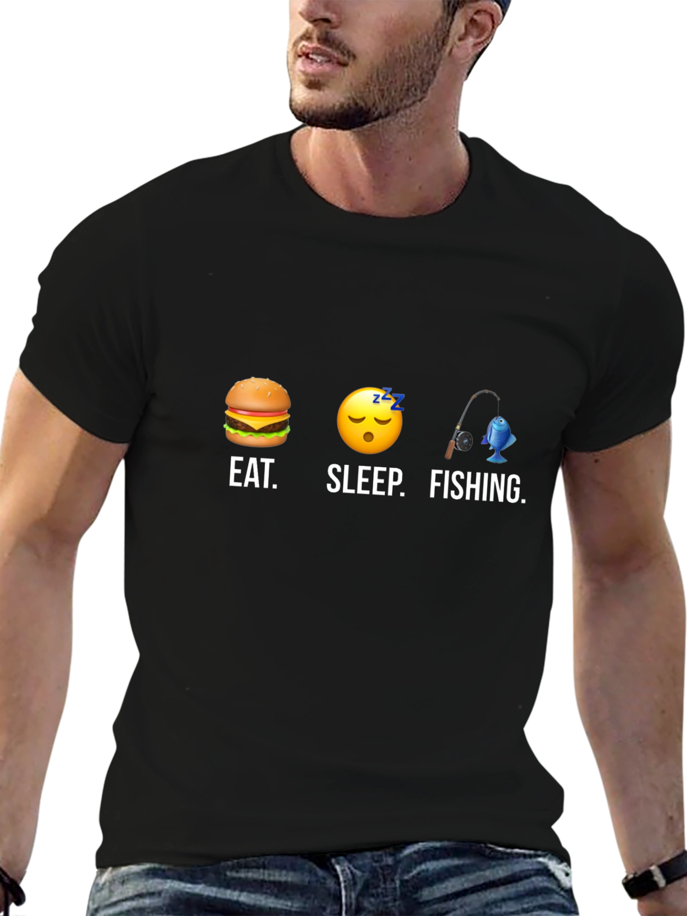 Eat Sleep Fishing T-Shirt - Funny Angler Tee