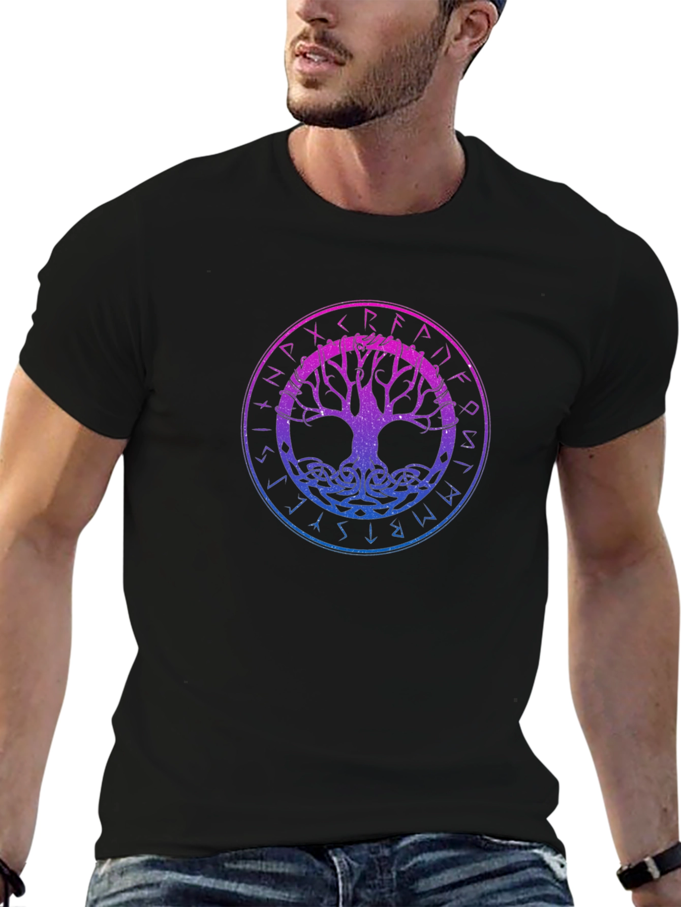 Yggdrasil Tree of Life T-Shirt - Viking Runes
