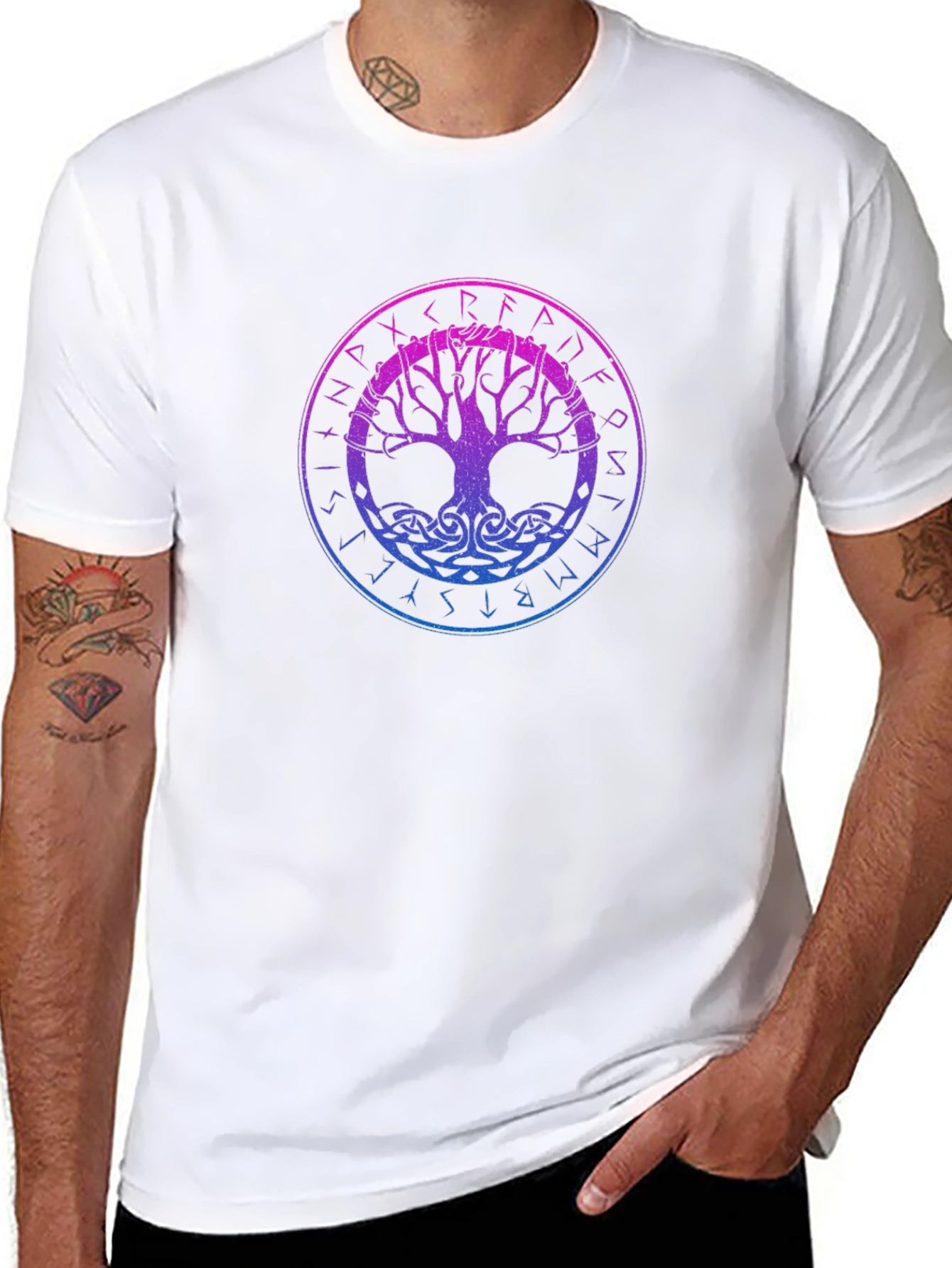Yggdrasil Tree of Life T-Shirt - Viking Runes