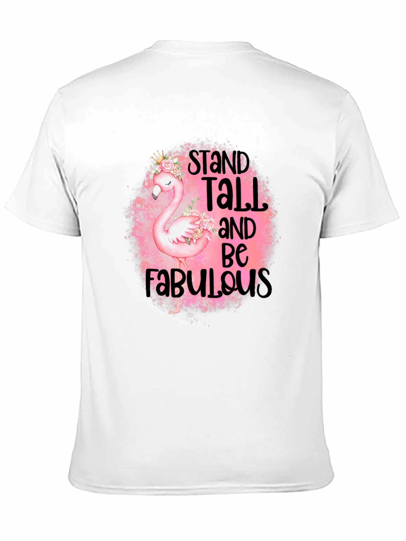 Stand Tall Flamingo Graphic Black T-Shirt
