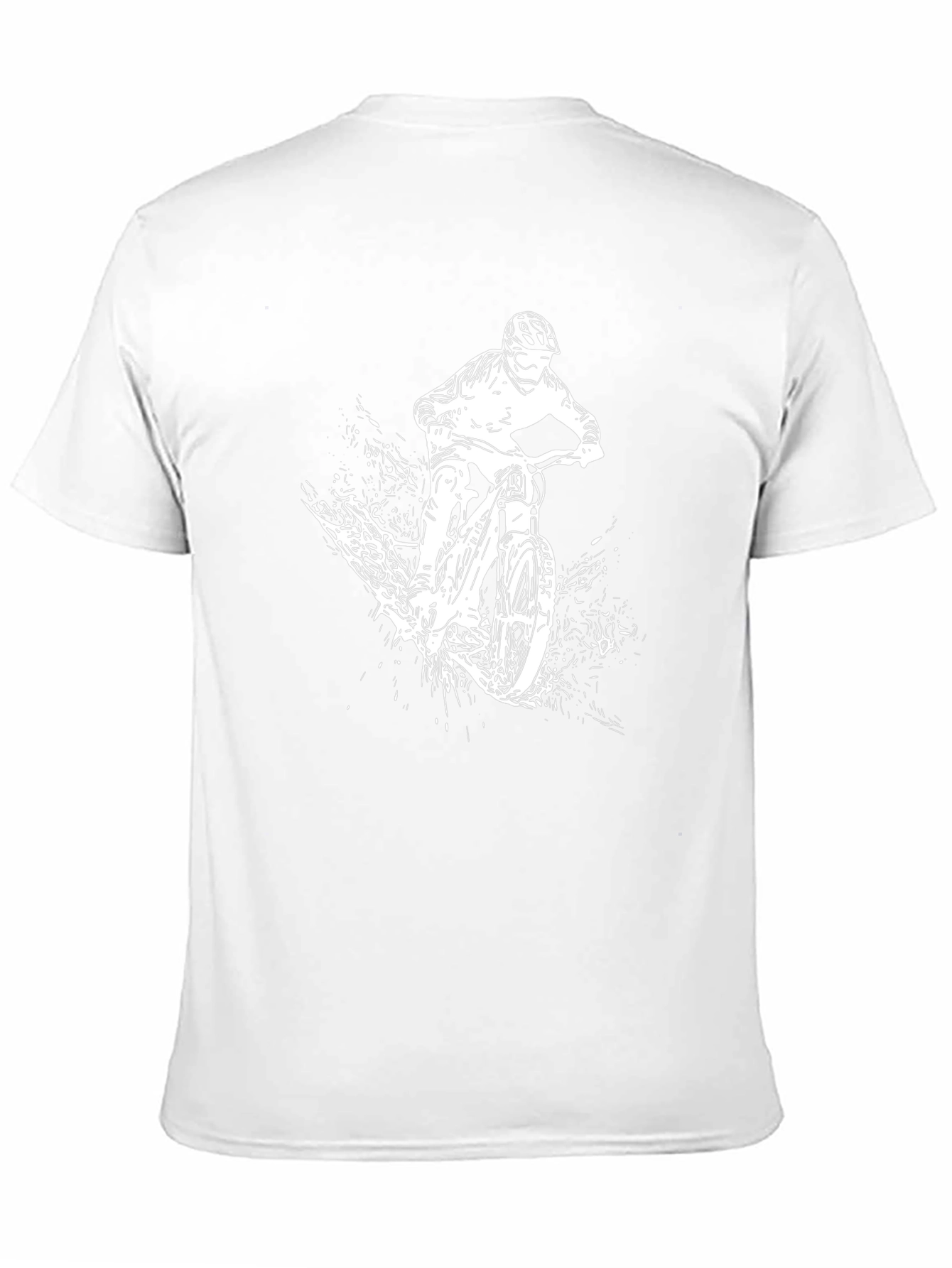 Mountain Biker Graphic Tee - Black Cotton T-Shirt