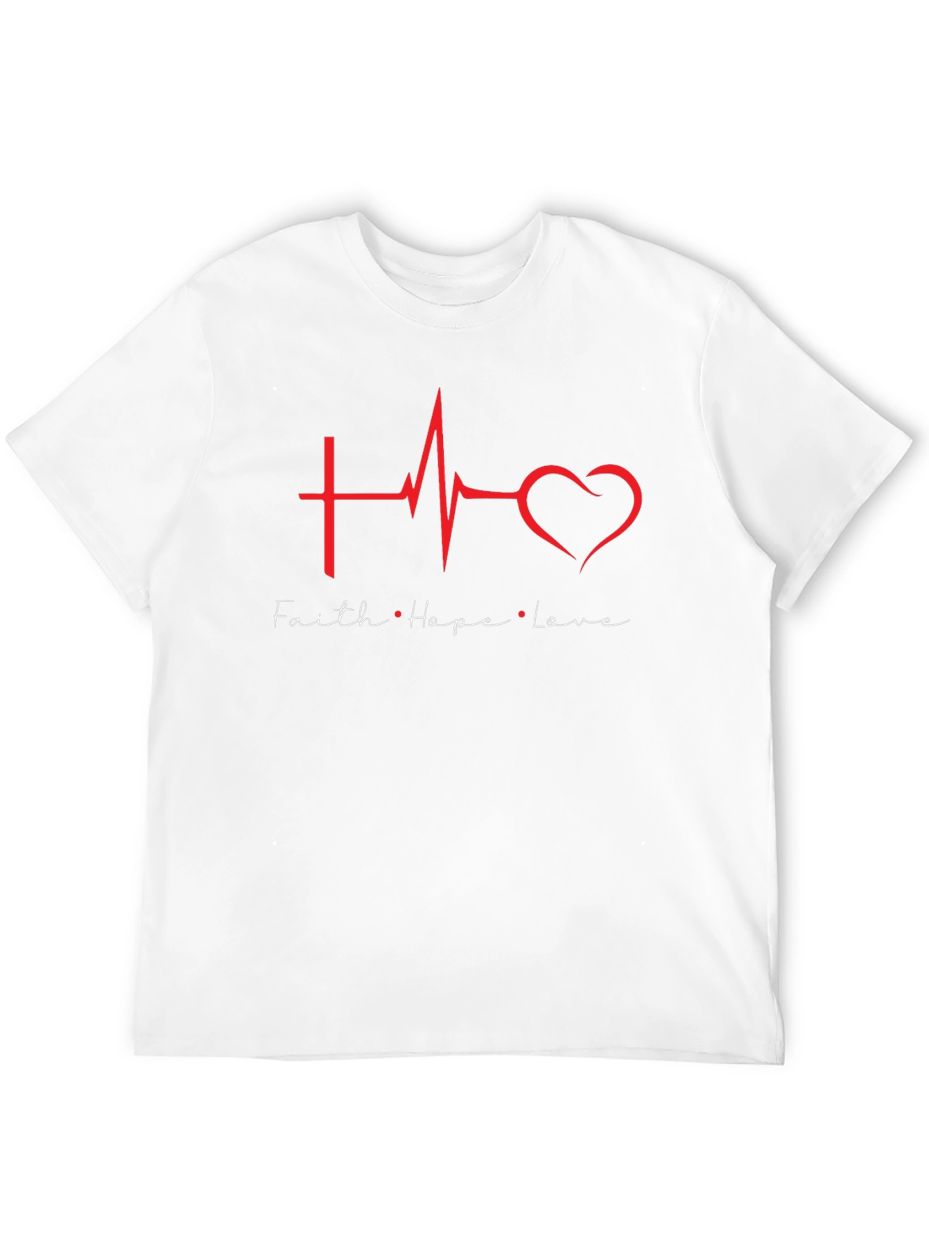 Faith Hope Love Heartbeat Graphic Tee