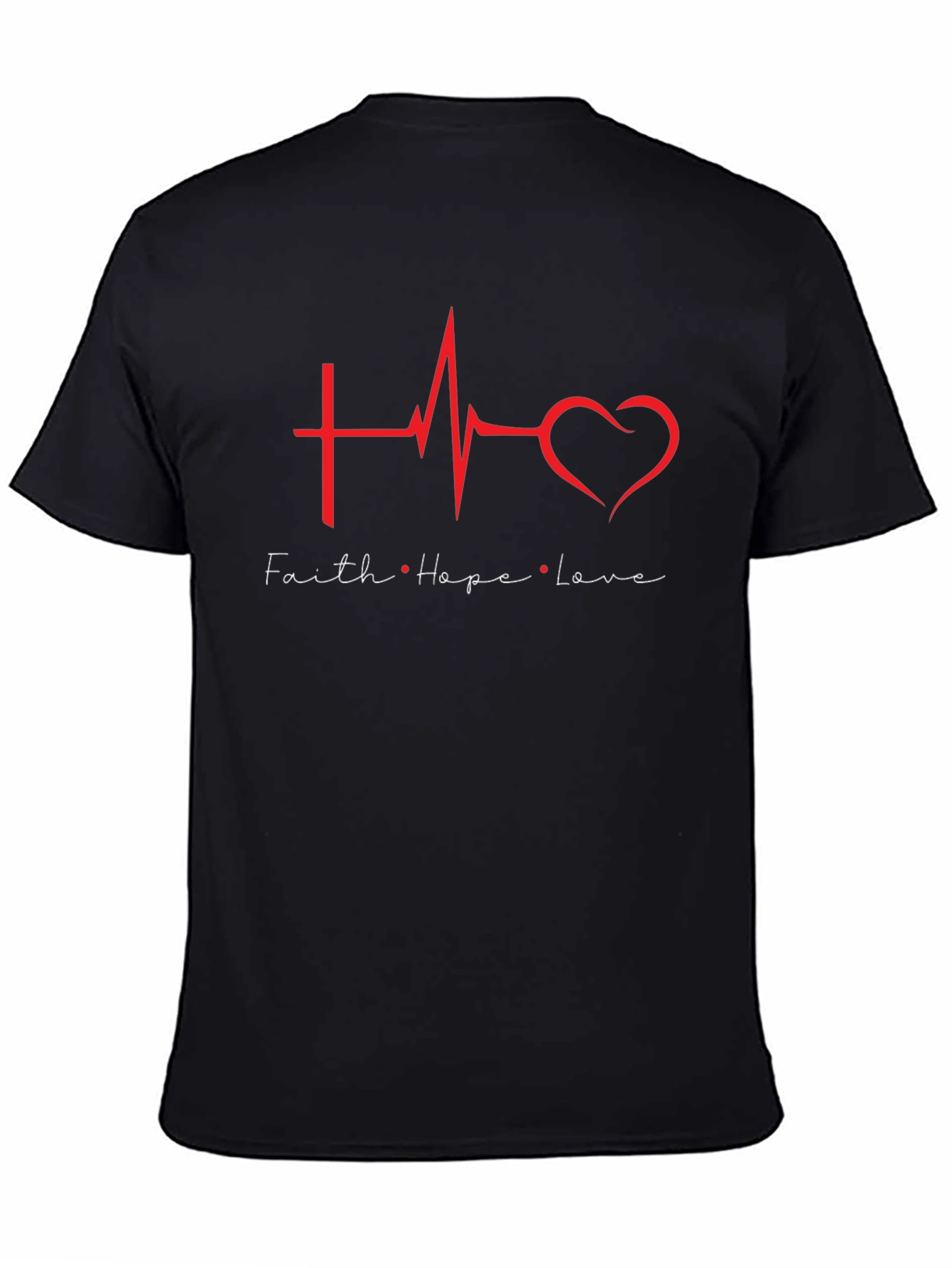 Faith Hope Love Heartbeat Graphic Tee