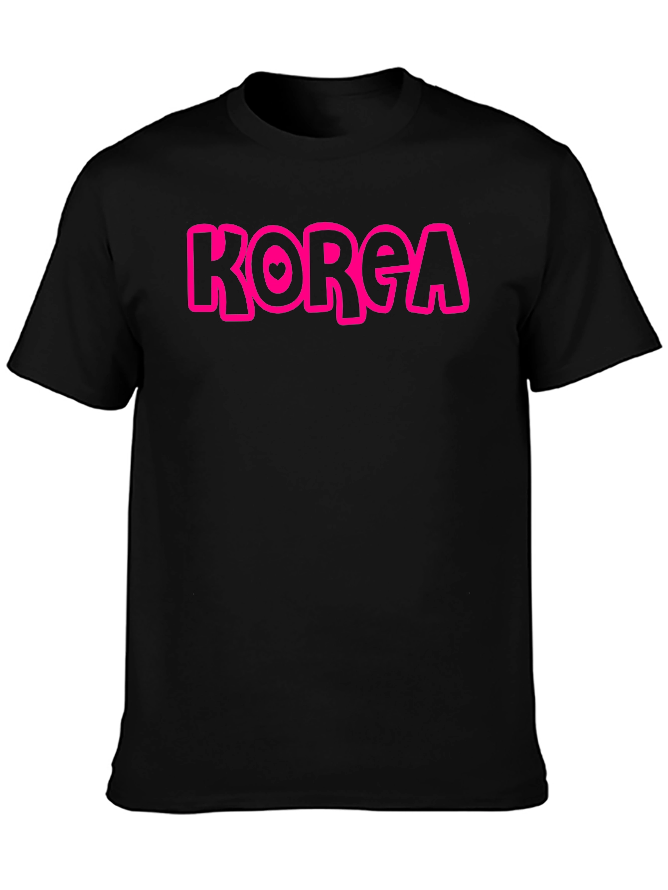 Korea Heart Tee -  Casual Graphic T-Shirt