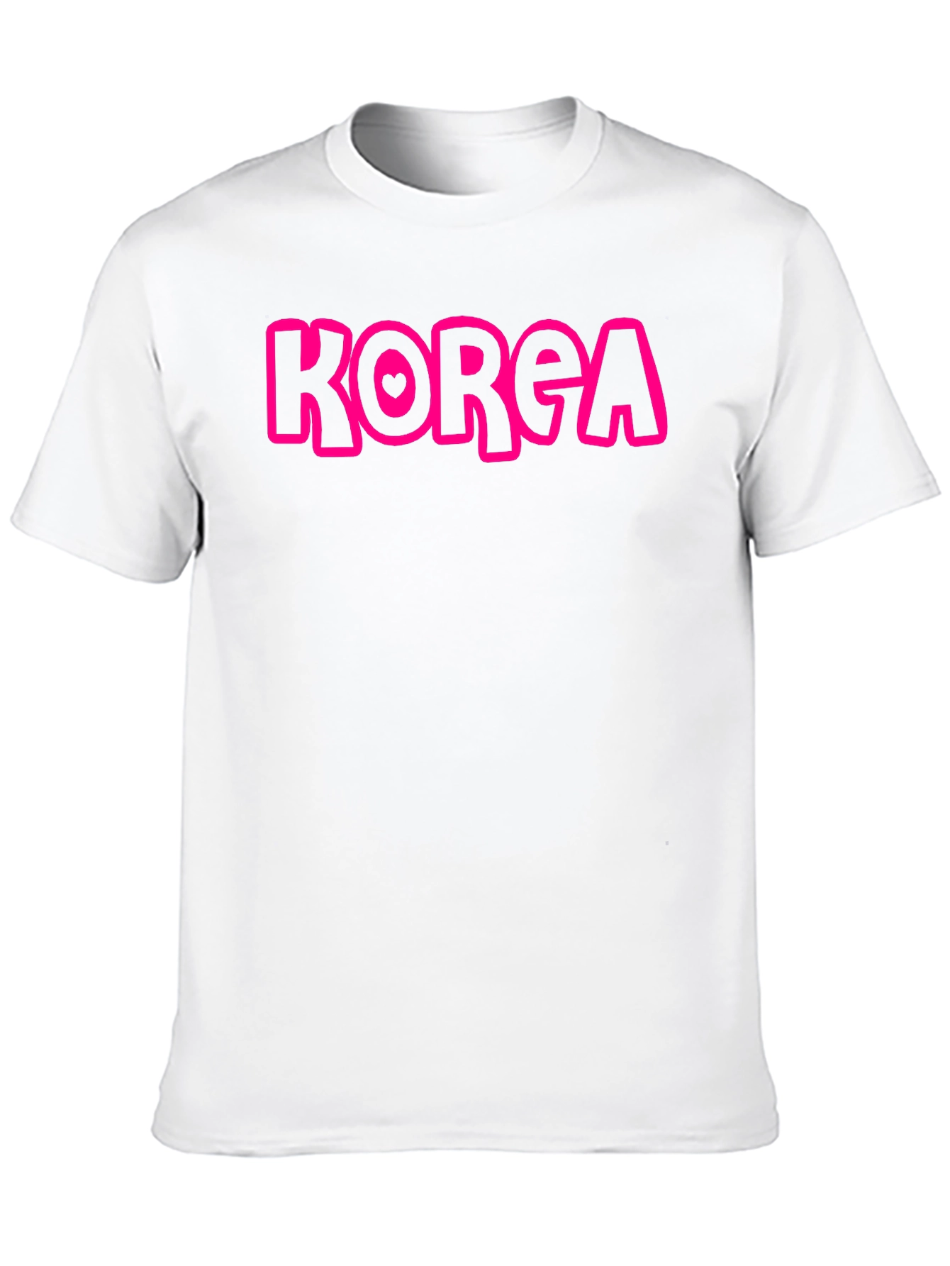 Korea Heart Tee -  Casual Graphic T-Shirt