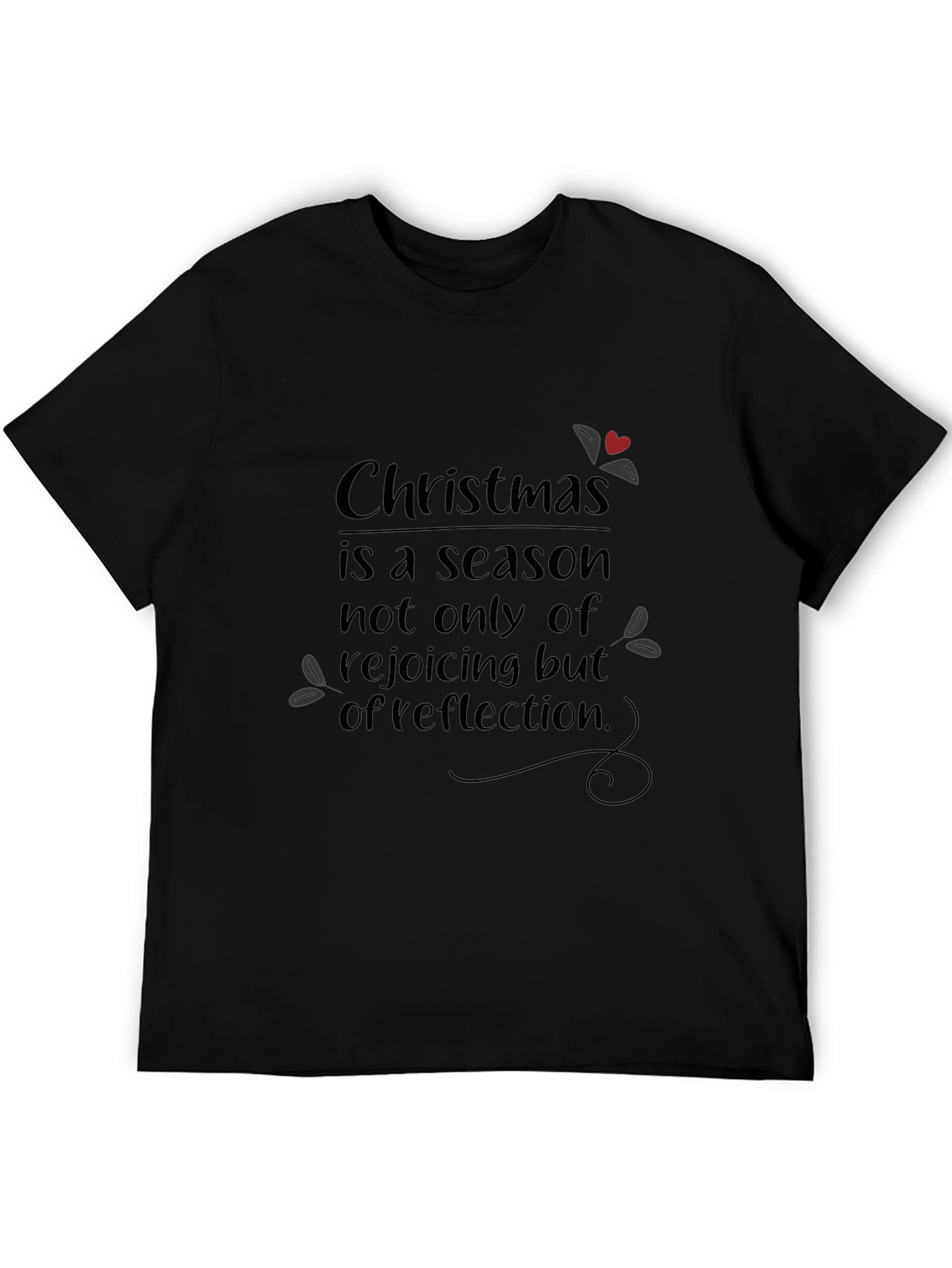 Christmas Reflection Black Graphic Tee