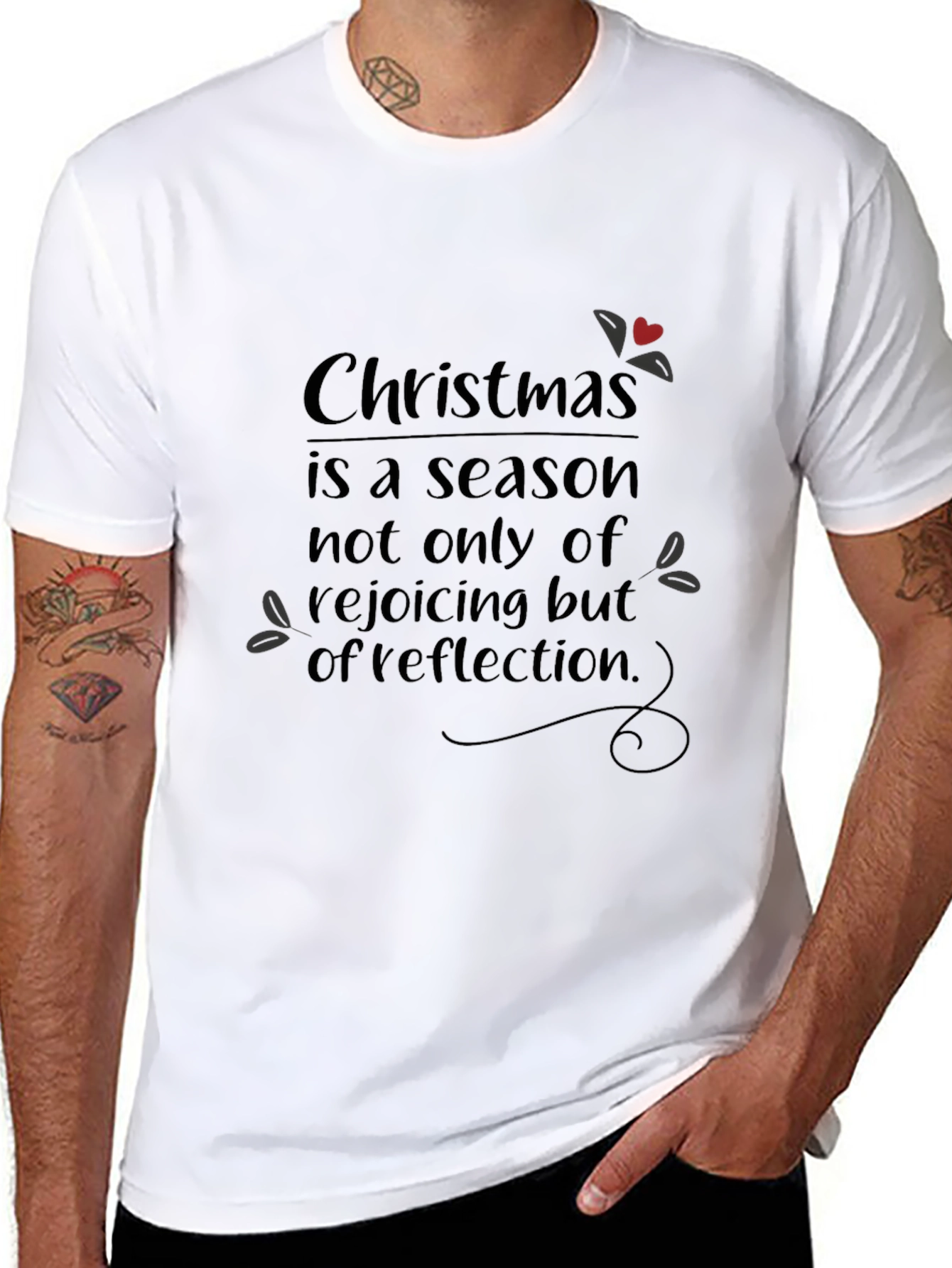 Christmas Reflection Black Graphic Tee