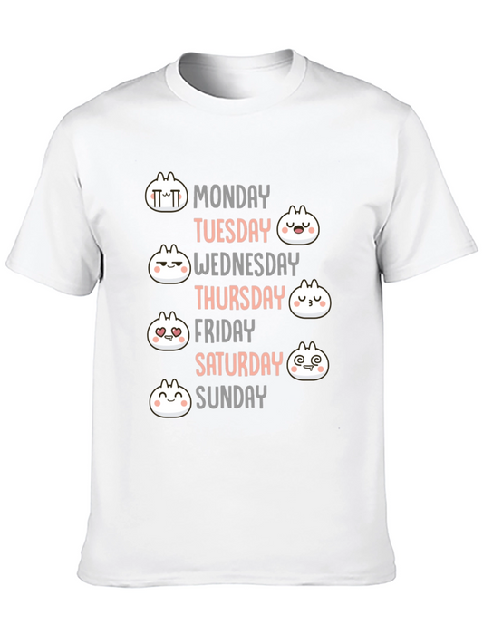 Dumpling Days of the Week Black T-Shirt
