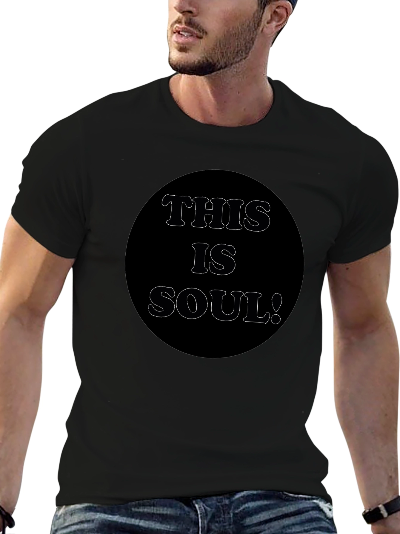 This is Soul! Graphic Print Black T-Shirt