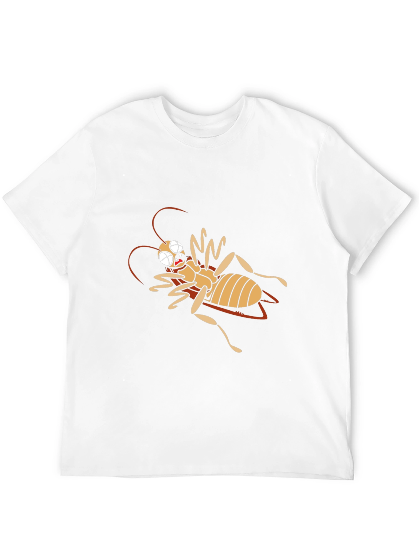 Cartoon Cockroach Black T-Shirt