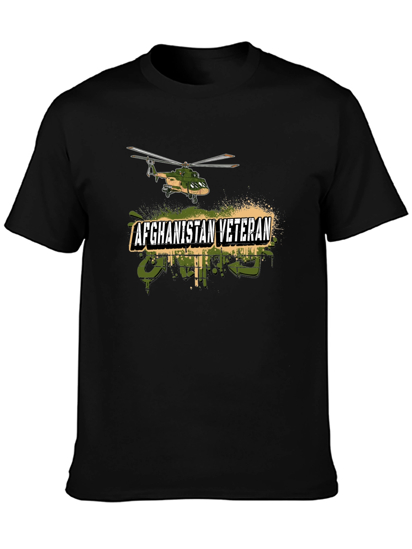 Afghanistan Veteran Helicopter Graphic T-Shirt