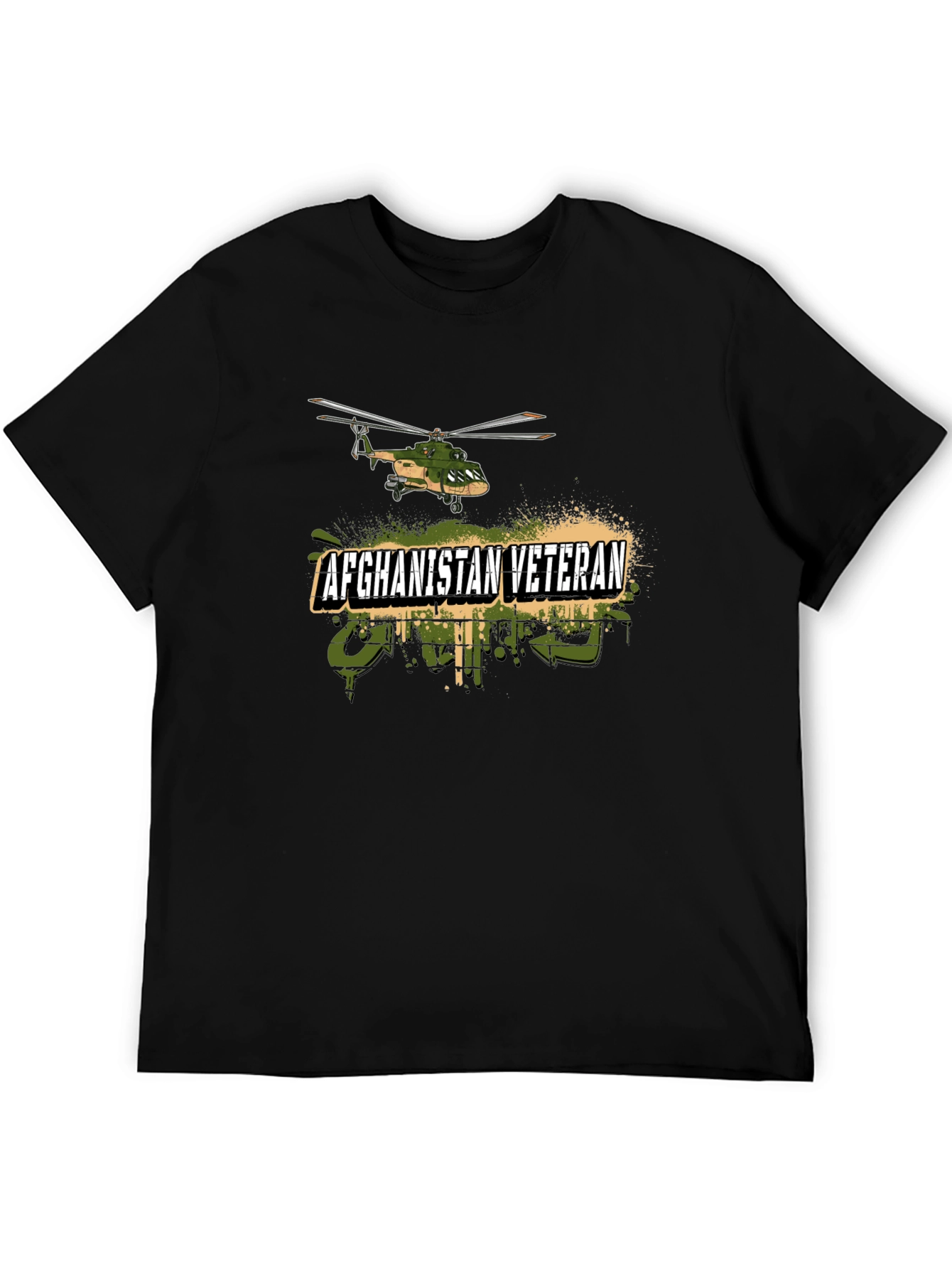Afghanistan Veteran Helicopter Graphic T-Shirt