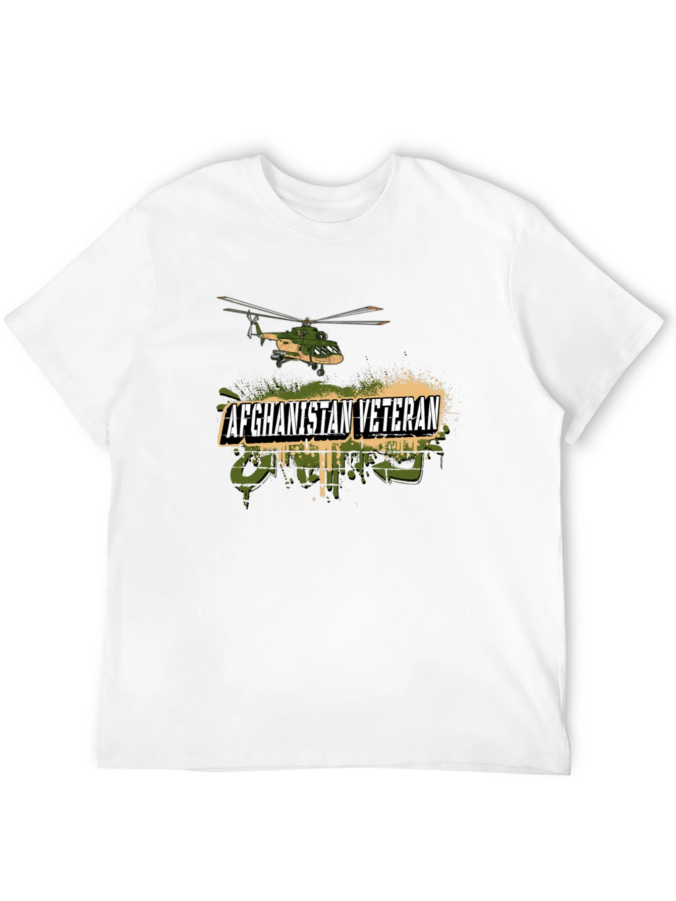 Afghanistan Veteran Helicopter Graphic T-Shirt