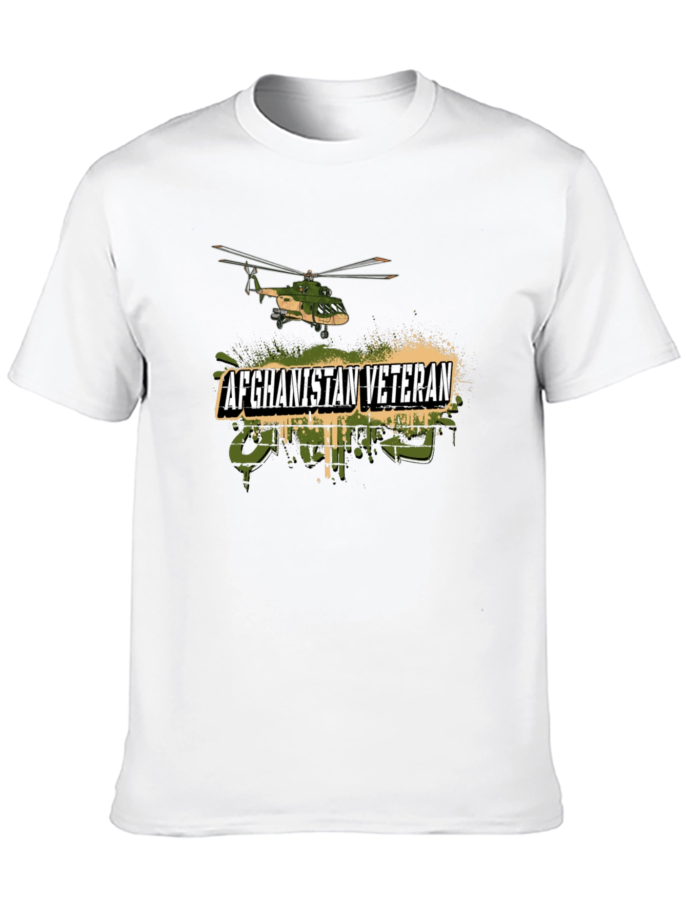 Afghanistan Veteran Helicopter Graphic T-Shirt