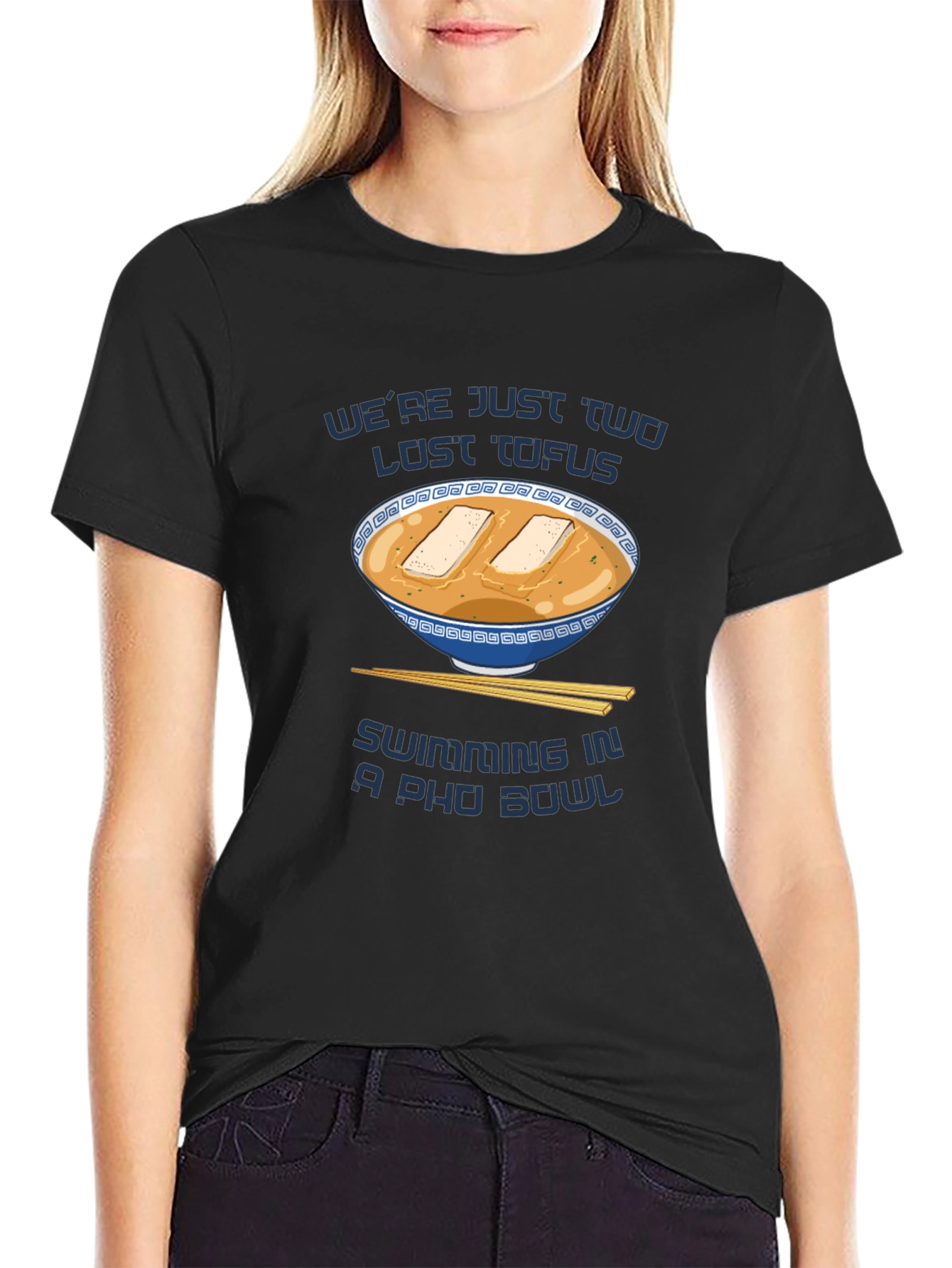 Lost Tofus in a Pho Bowl Funny Graphic Tee