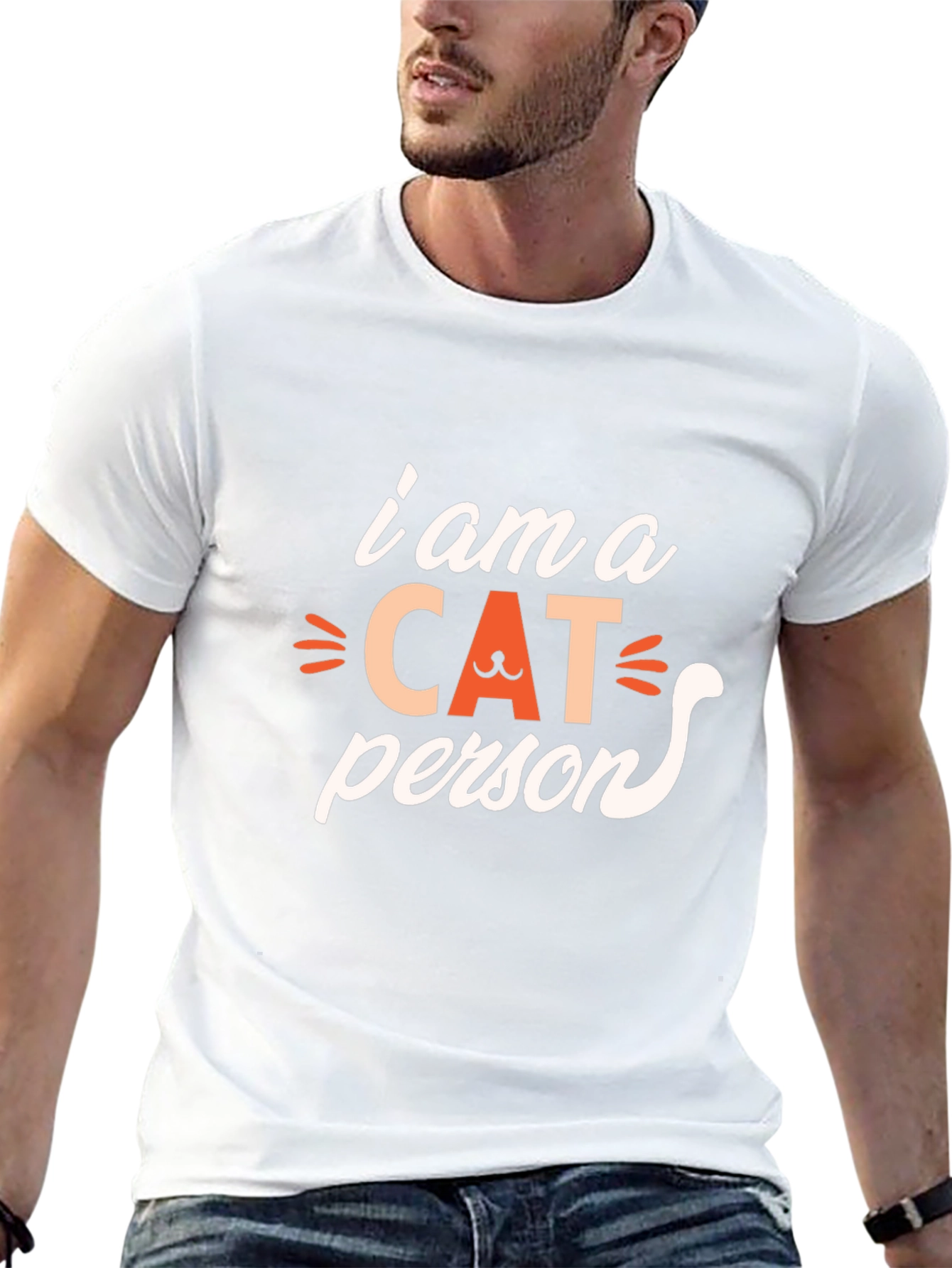 I am a Cat Person Black T-Shirt