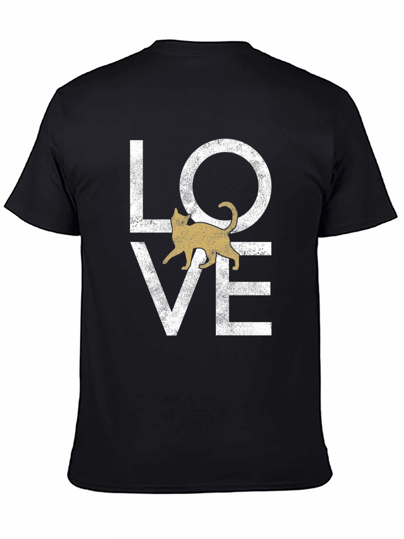 Love Cat Graphic Tee - Black