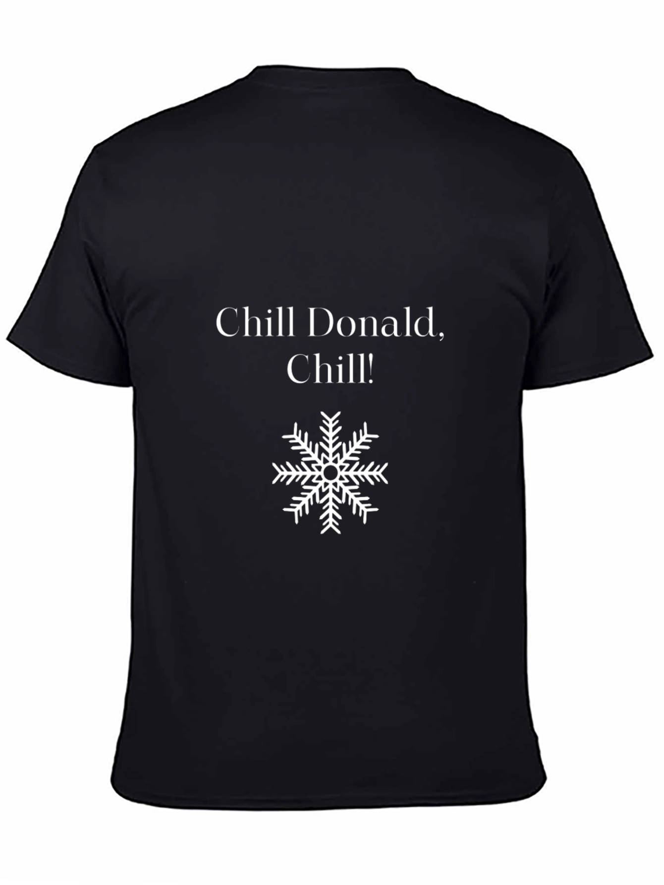 Chill Donald Graphic Tee - Black Crew Neck T-Shirt