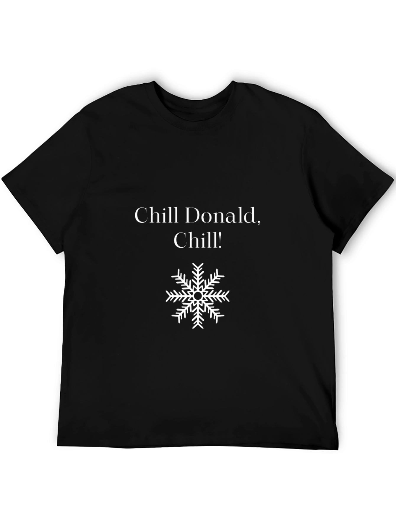 Chill Donald Graphic Tee - Black Crew Neck T-Shirt
